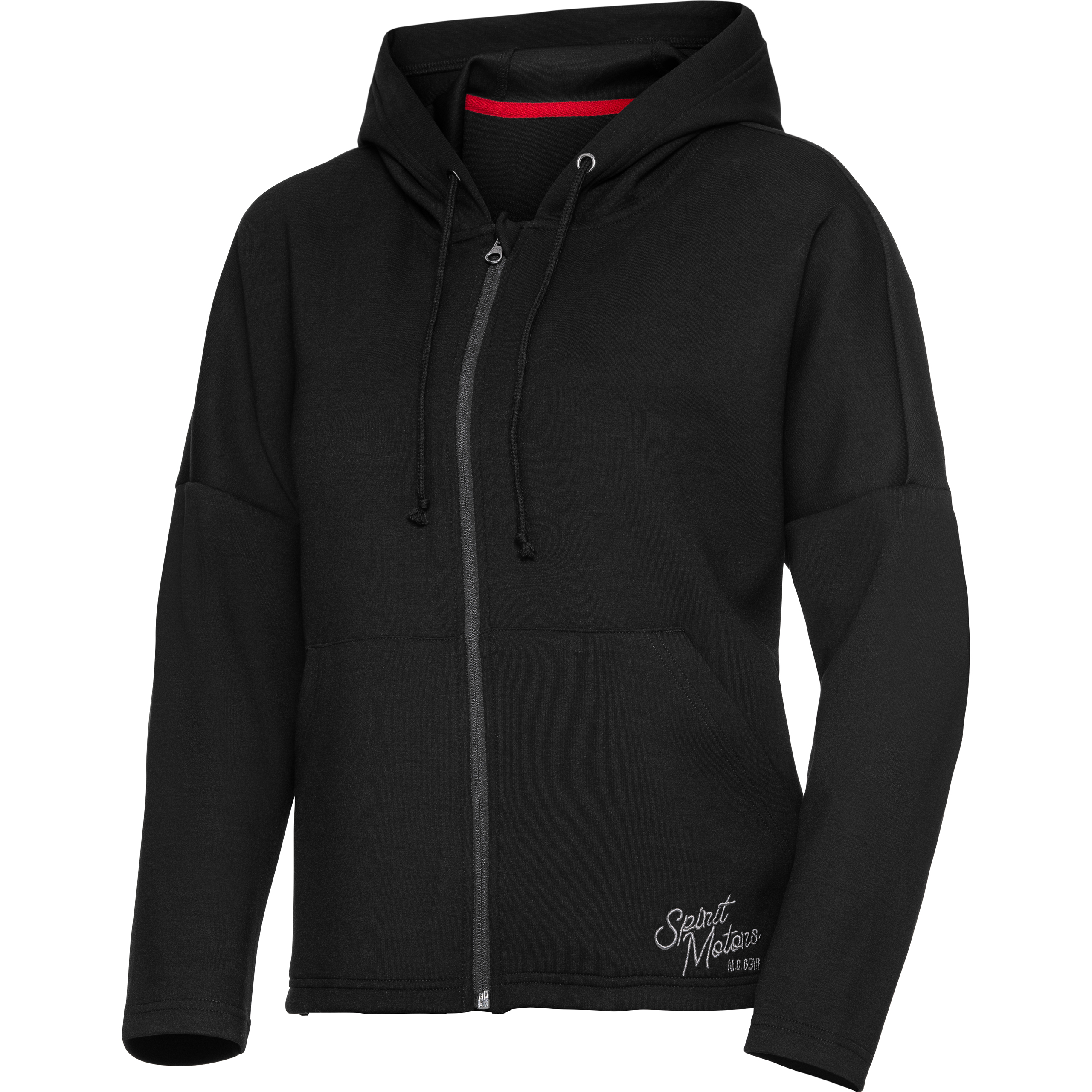 Spirit Motors Sweatshirtjacke Damen 1.0 schwarz S - Motorradbekleidung - Motorradjacken