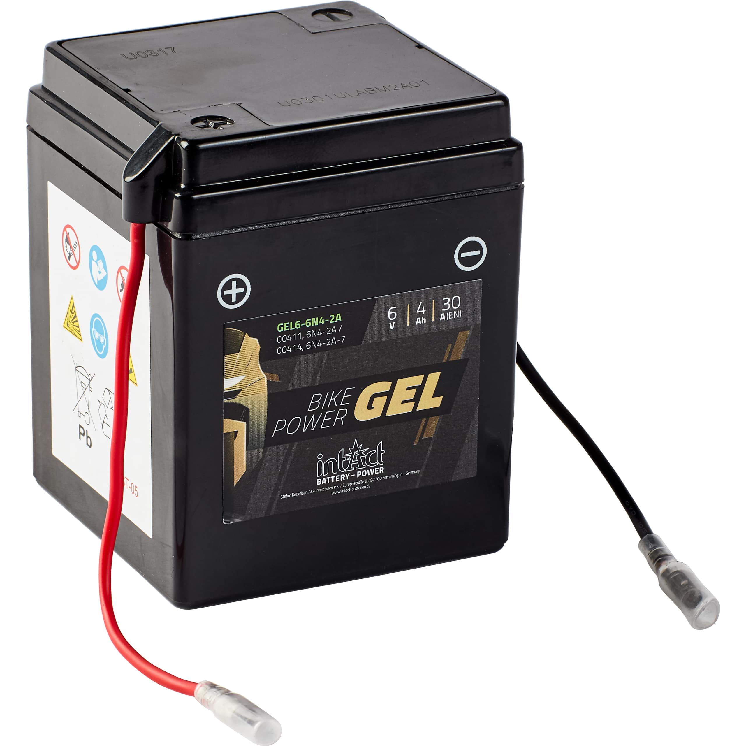 intAct Batterie Bike Power Gel geschlossen 6N4-2A 6 Volt, 4Ah - Motorradteile & Ersatzteile - Batterien