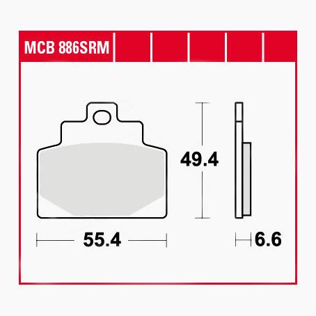 TRW Lucas-Bremsbeläge Sintermetall Scooter SRM-5707341268002980