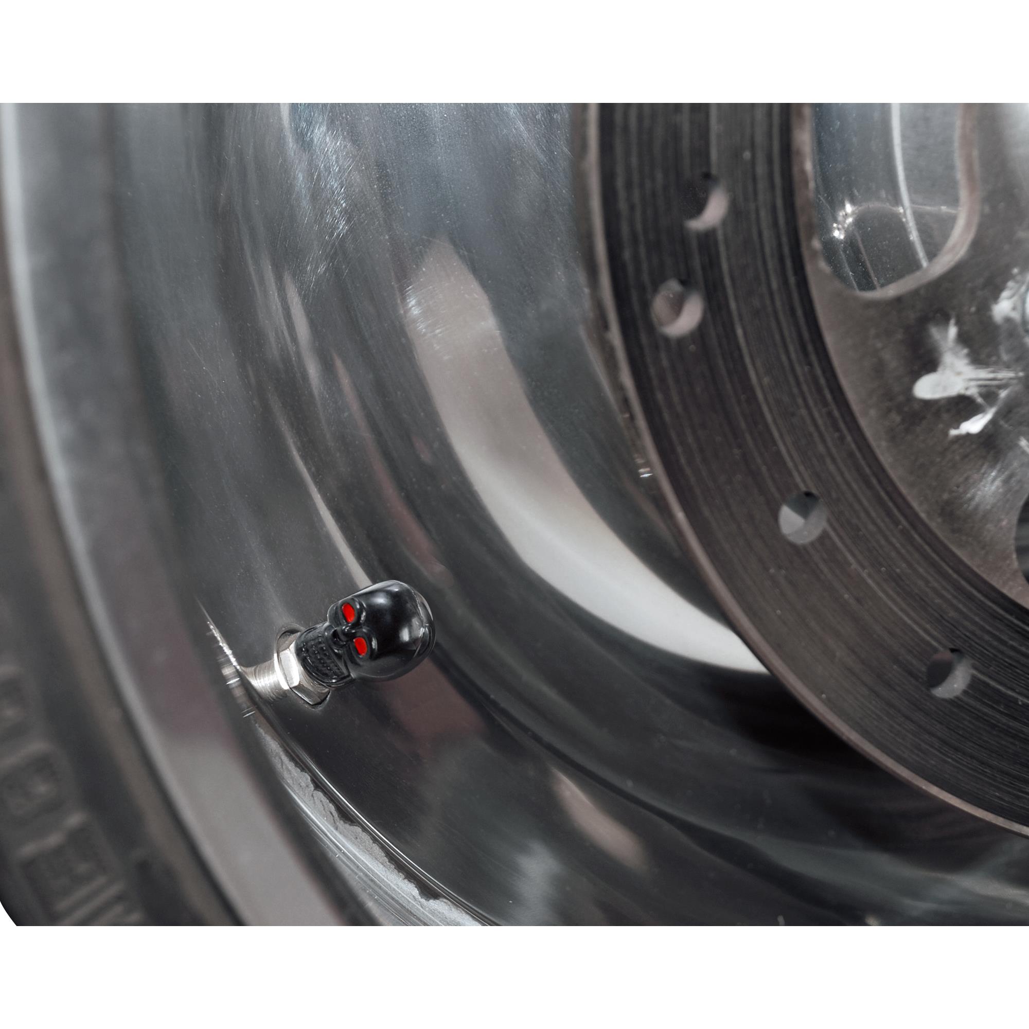 FOLIATEC-Reifen-Ventilkappen Skull schwarz mit roten Augen 4er Pack-5705001094000094