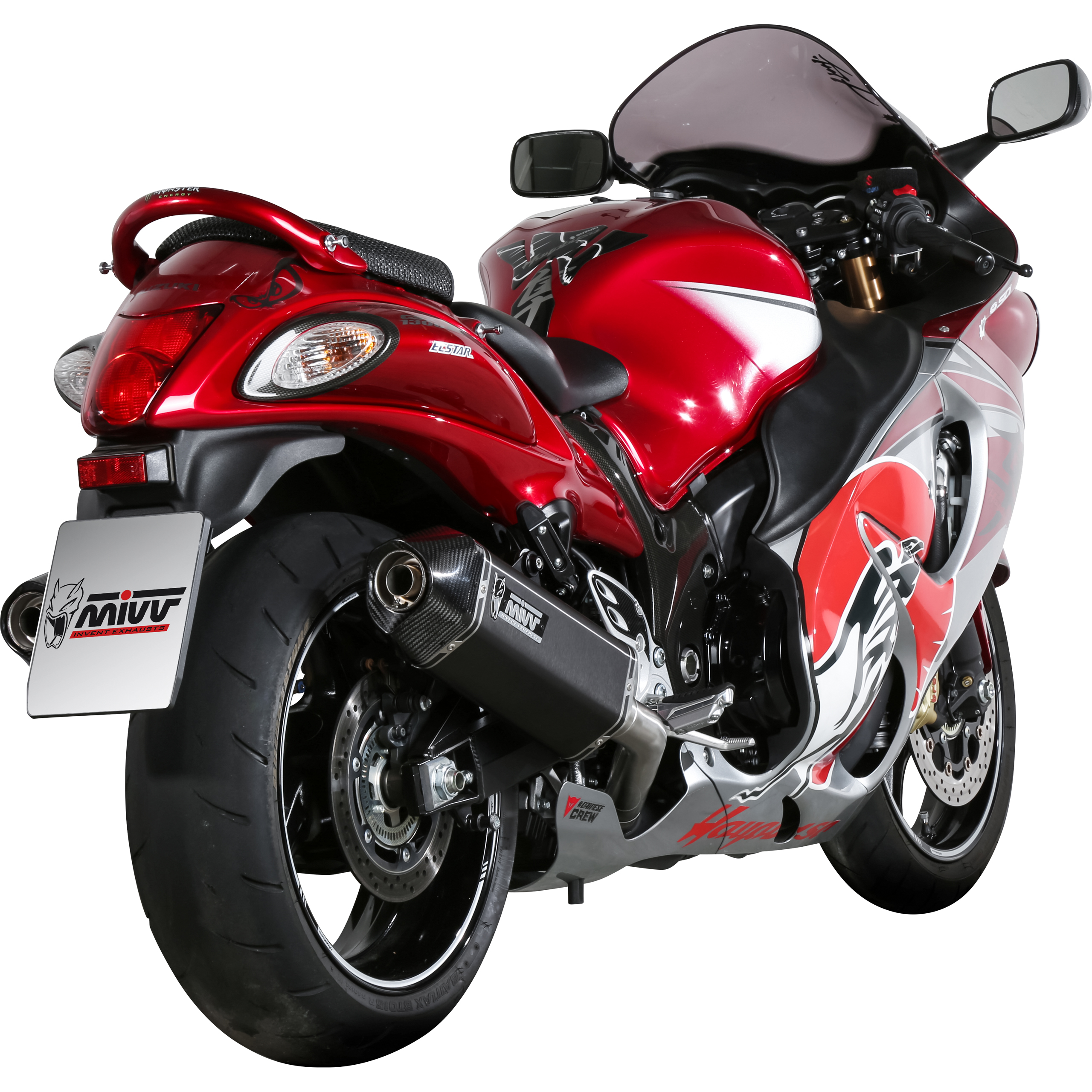 MIVV Speed Edge Auspuff Paar schwarz S.052.LRB für Hayabusa CK - Motorradteile & Ersatzteile - Auspuff