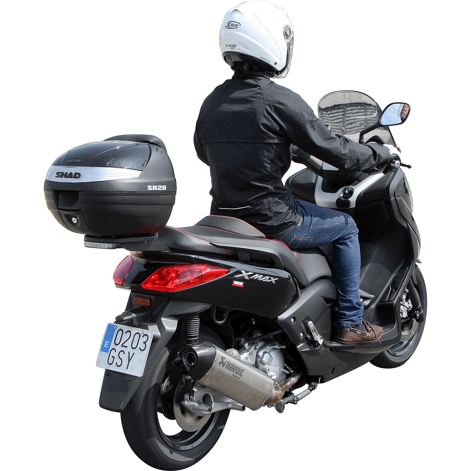 Shad-Deckelcover für SH29 Topcase schwarz metallic lackiert-5687921189000015