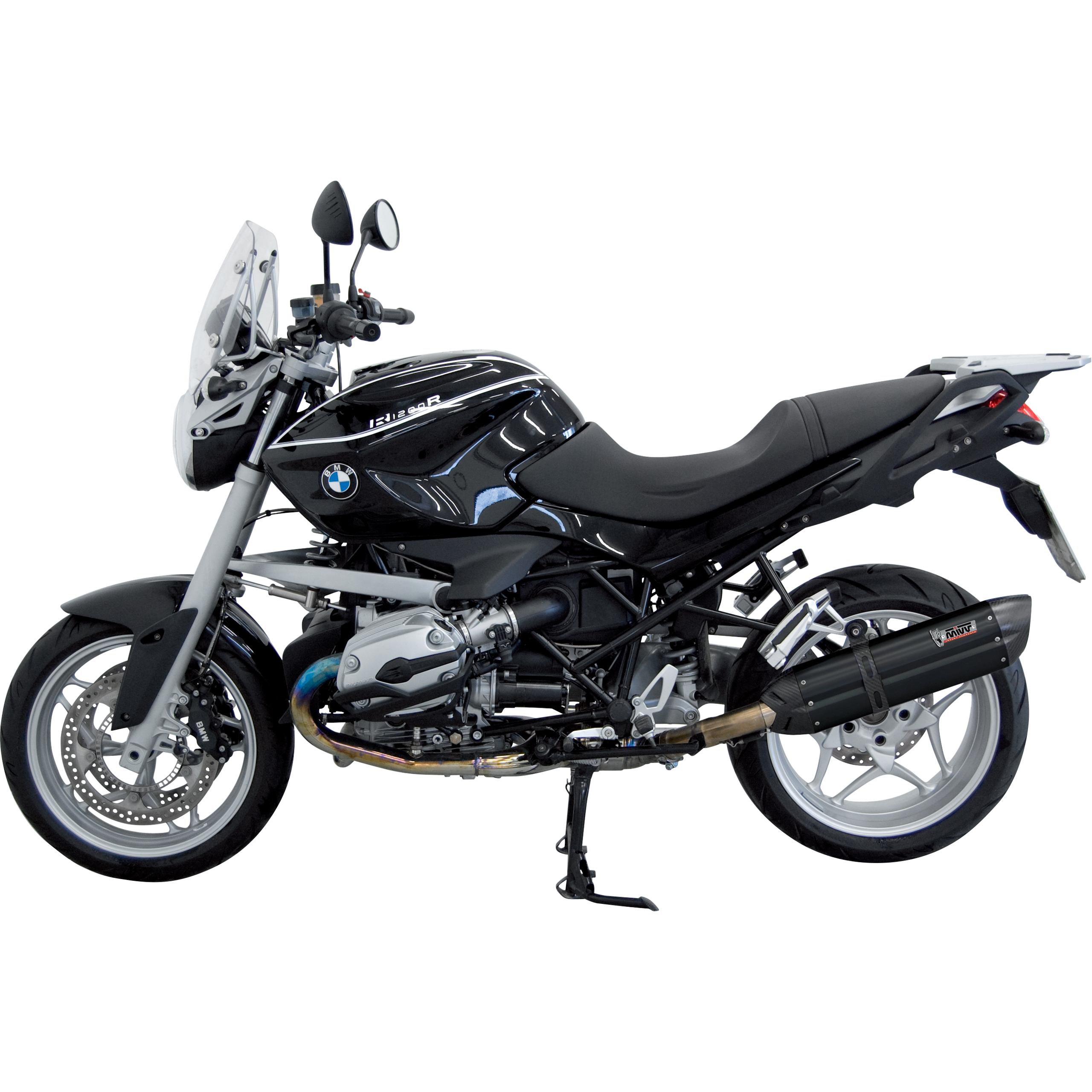 MIVV Suono Auspuff schwarz B.005.L9 für BMW R 1200 R 2008-2010 - Motorradteile & Ersatzteile - Auspuff