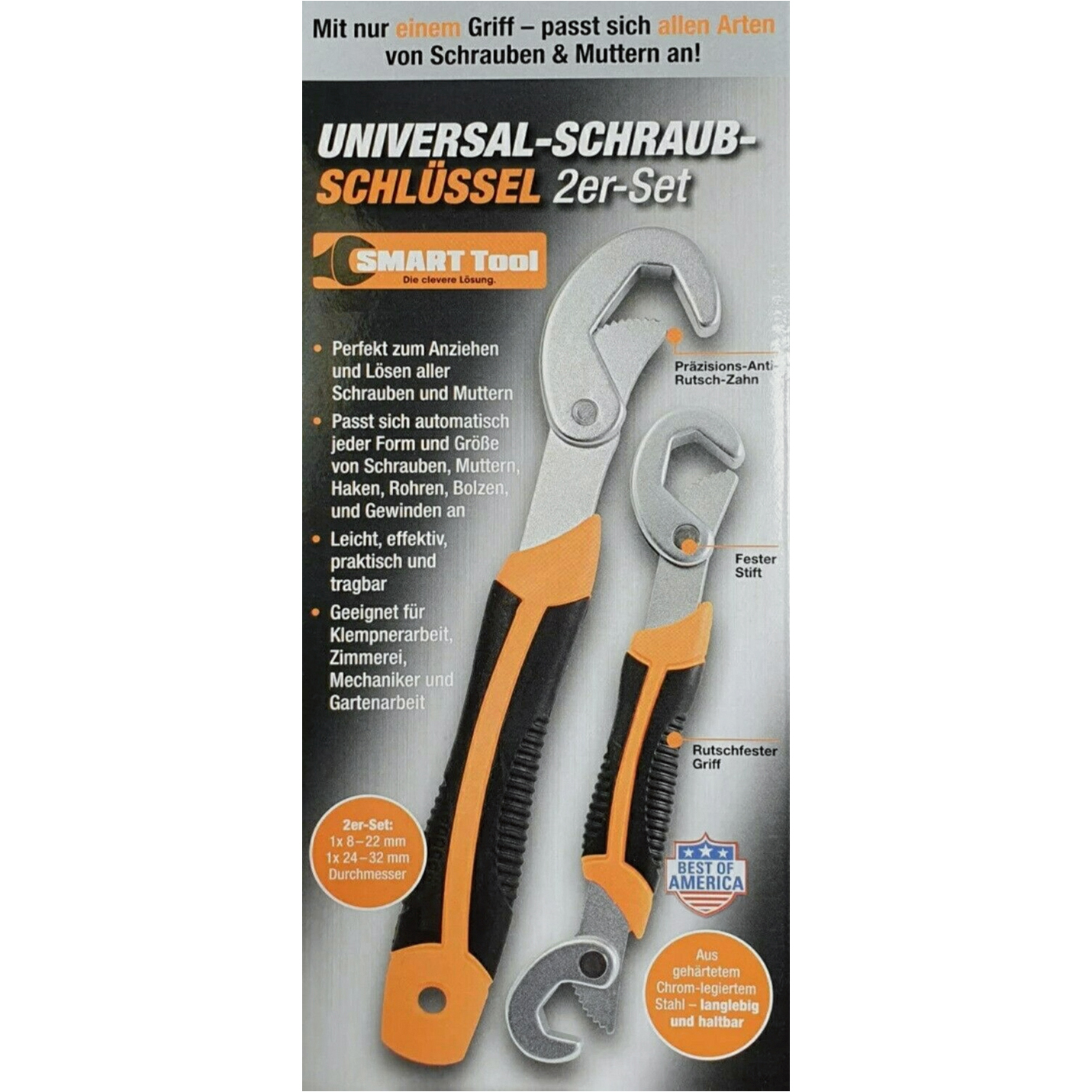 Smart Tool-Universal-Schraub-Schlüssel 2er-Set 8-34mm-5741701135001900