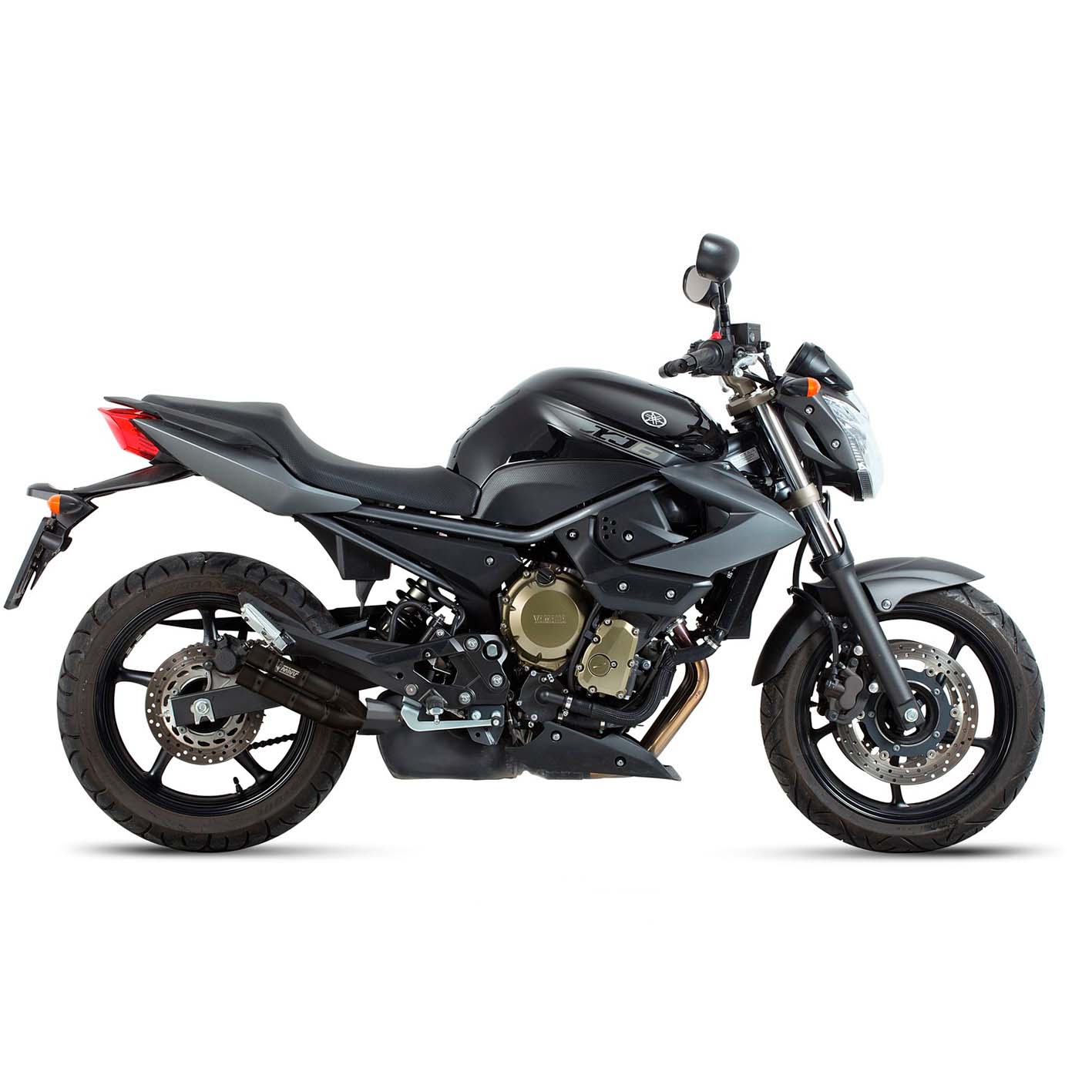 MIVV-Auspuff Double Gun schwarz für Yamaha XJ 6 /Diversion /F 200-5734561351001005