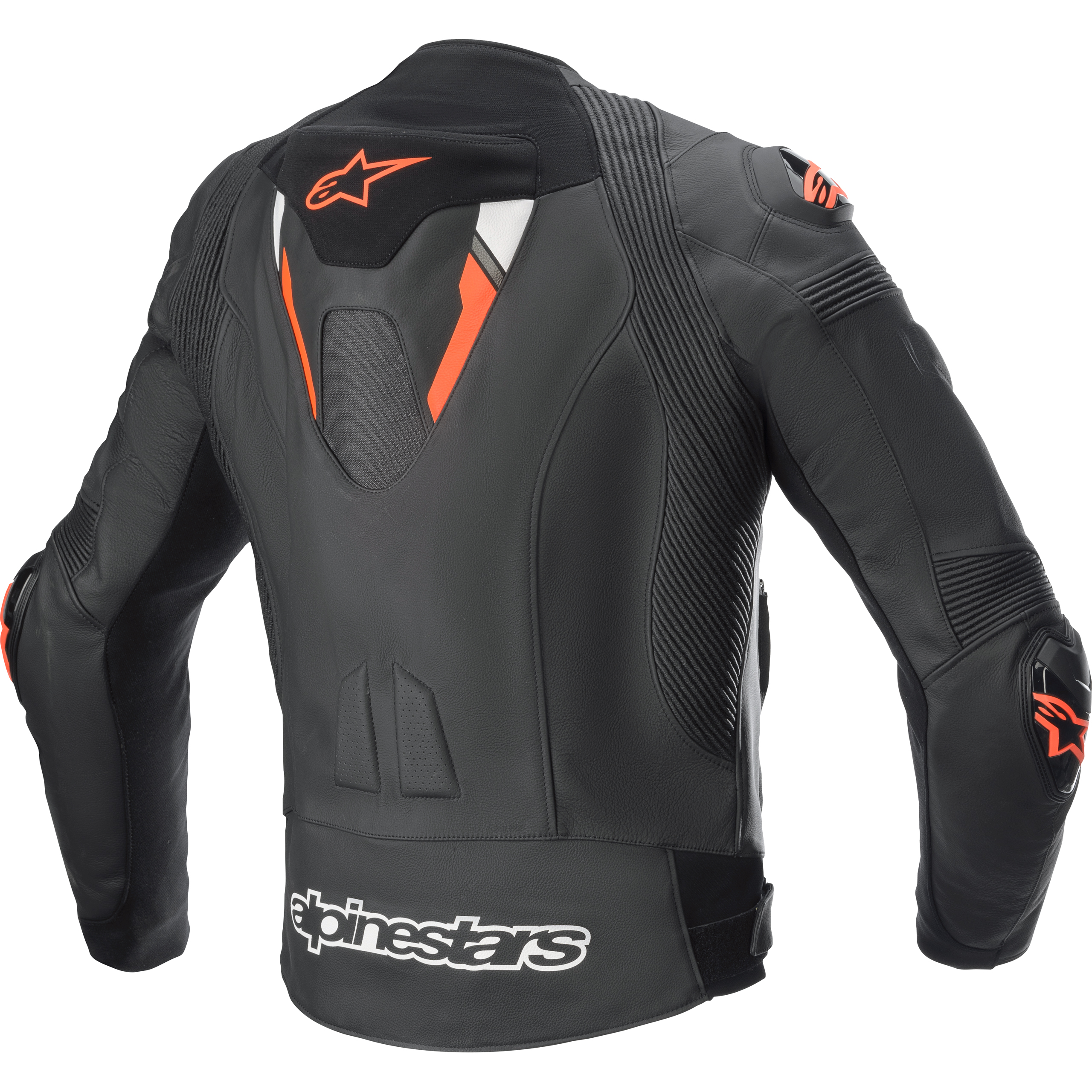 Alpinestars-Missile V2 Ignition Lederkombijacke schwarz/weiß/fluorot 54-1000091999002308