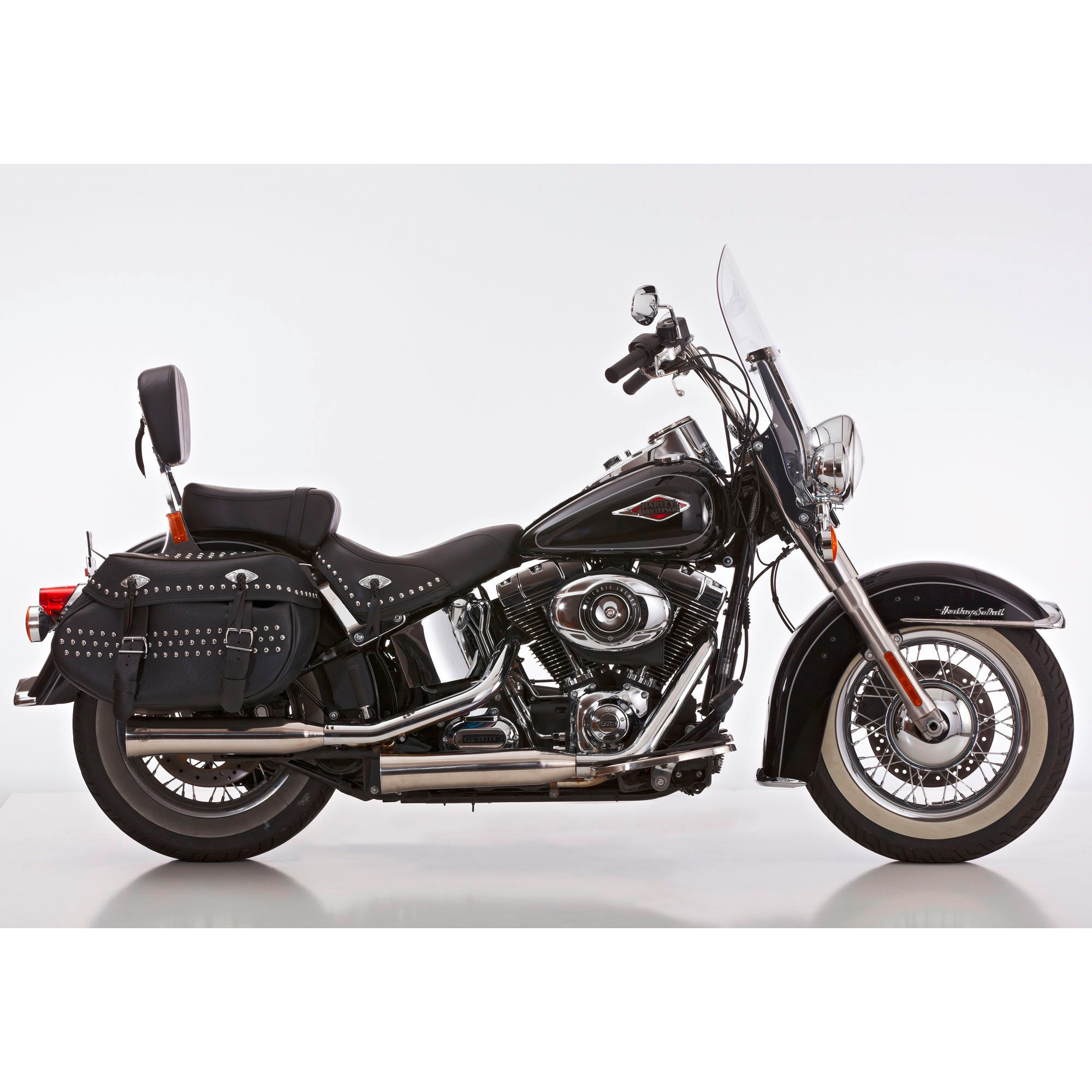 Falcon Auspuff Double Groove ED Paar silber für Heritage Classic TC - Motorradteile & Ersatzteile - Auspuff