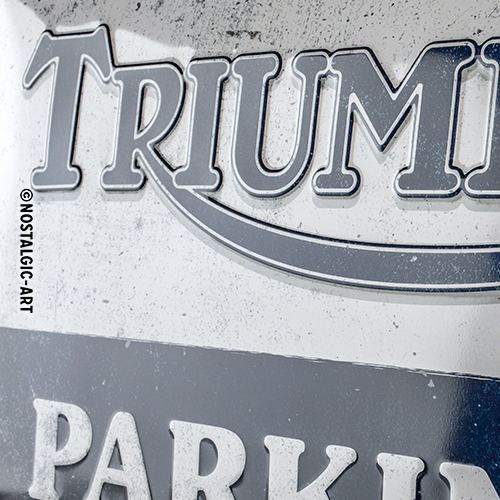 Nostalgic-Art-Blechschild 30 x 40 cm Triumph - Parking Only-5743061207000205