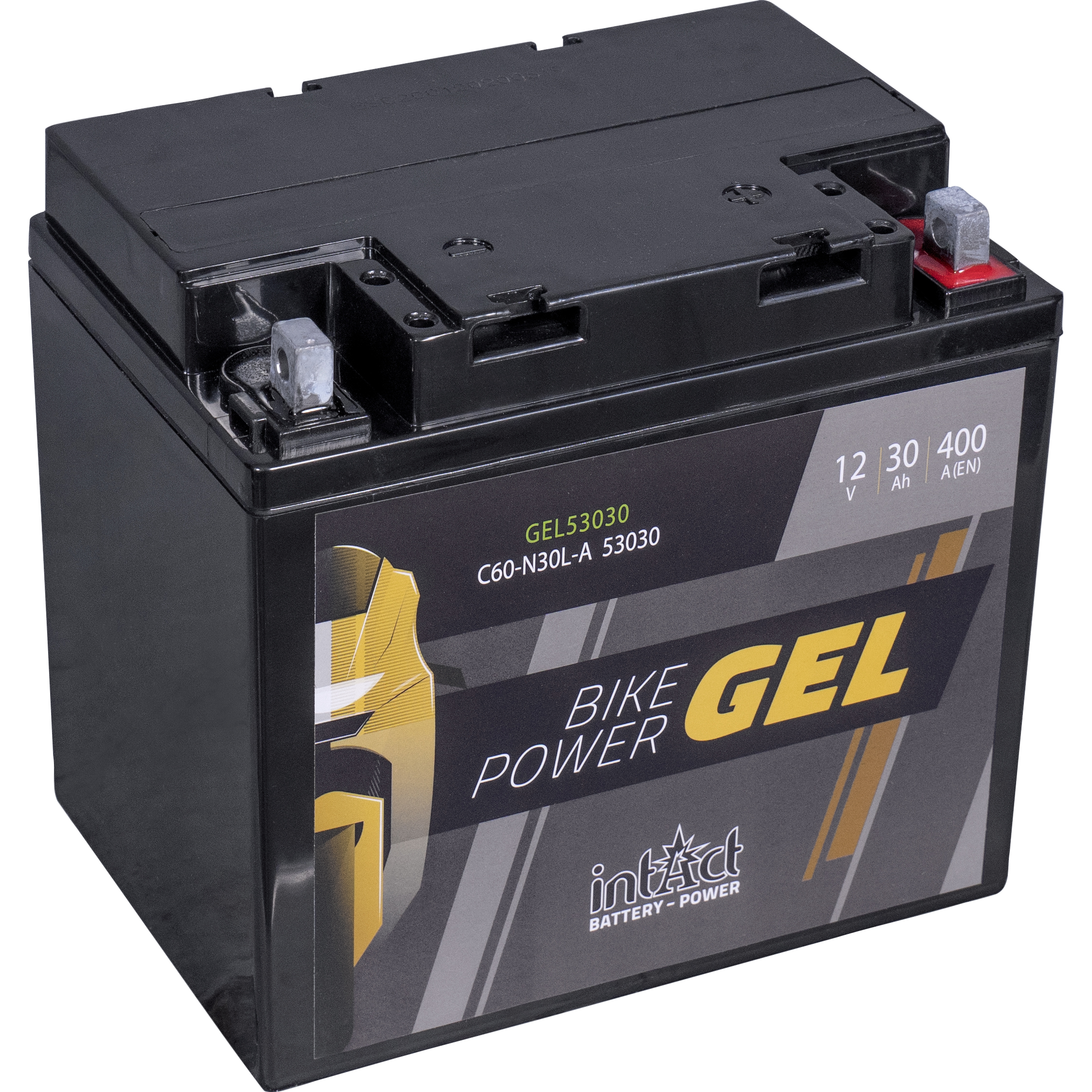 intAct Batterie Bike Power Gel geschlossen 12V/30Ah GEL53030 (C60-N - Motorradteile & Ersatzteile - Batterien