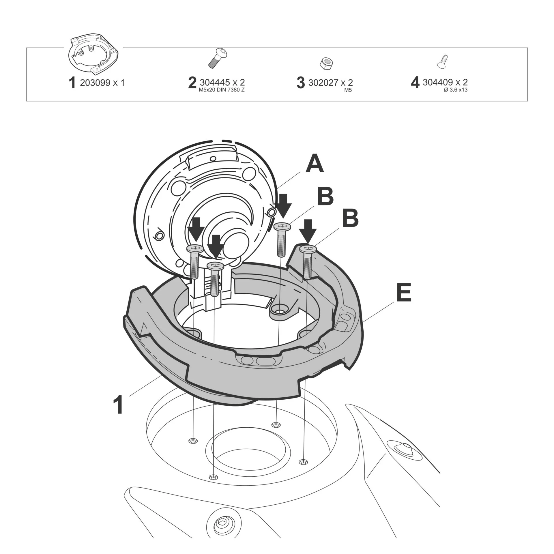 Shad-Tankadapter Click System W014CS für BMW-5751851000999023