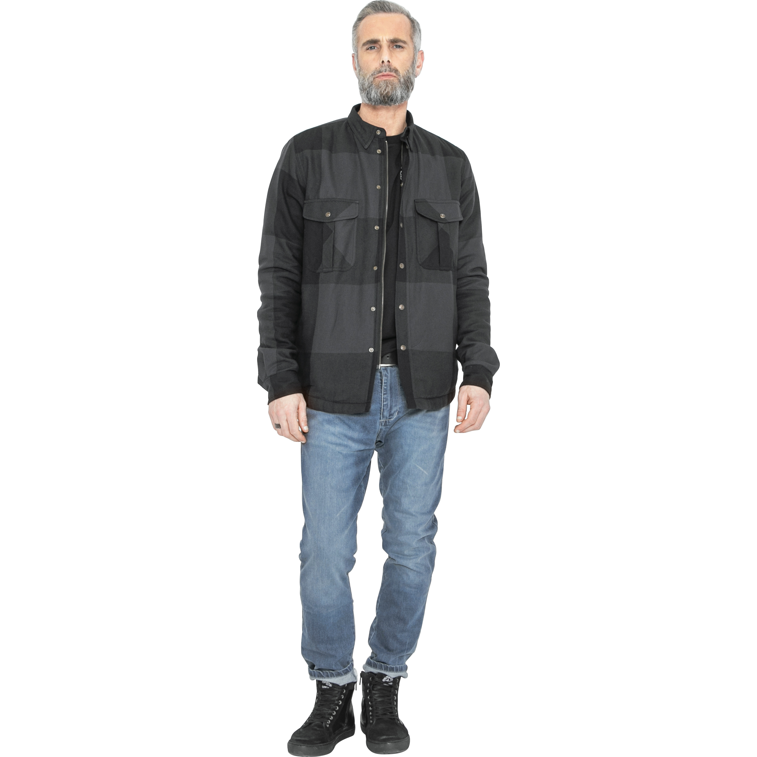 John Doe-Motoshirt XTM Big Block grau/schwarz XL-2406031999007011