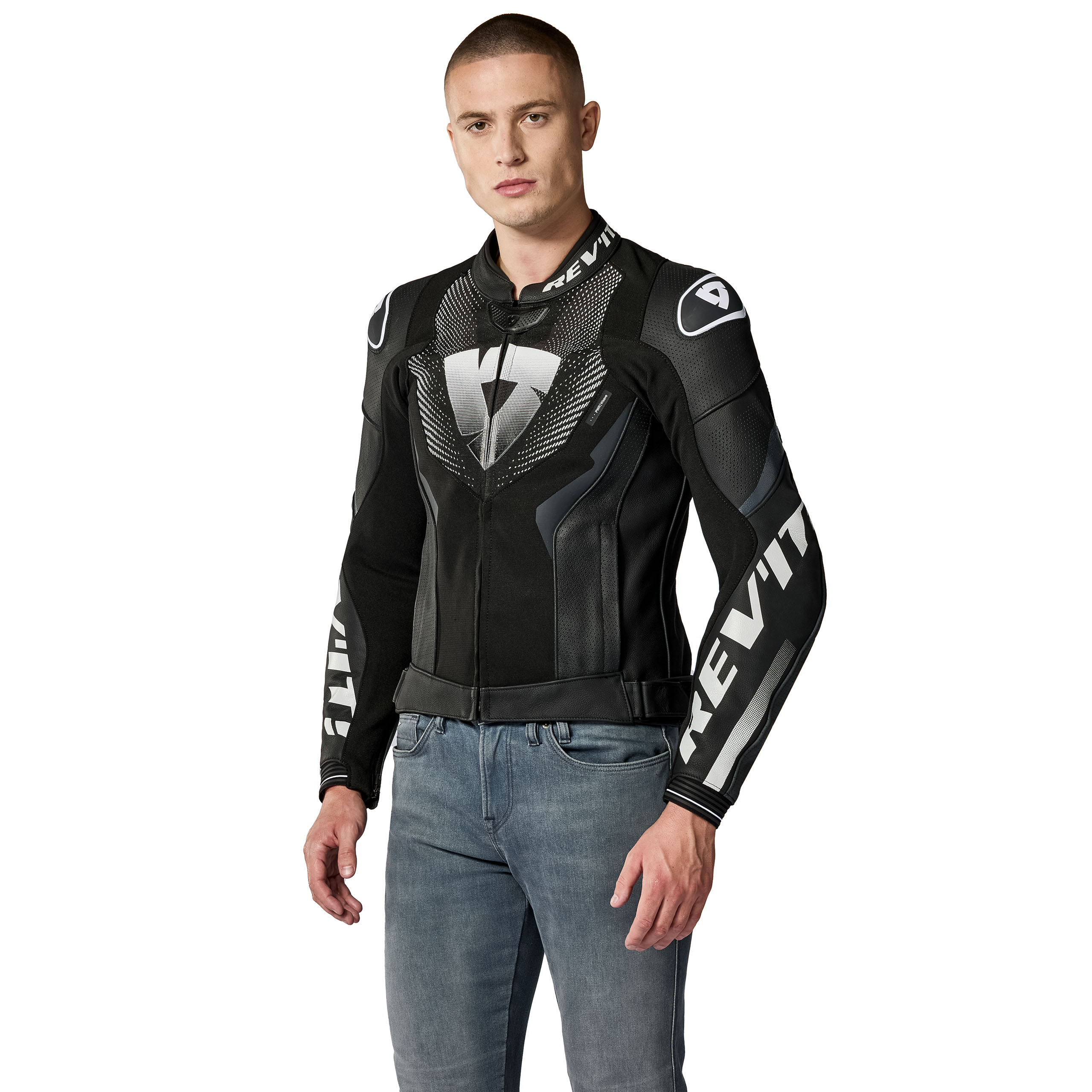REV'IT!-Hyperspeed 3 Air Jacke schwarz/weiß-0002060999031