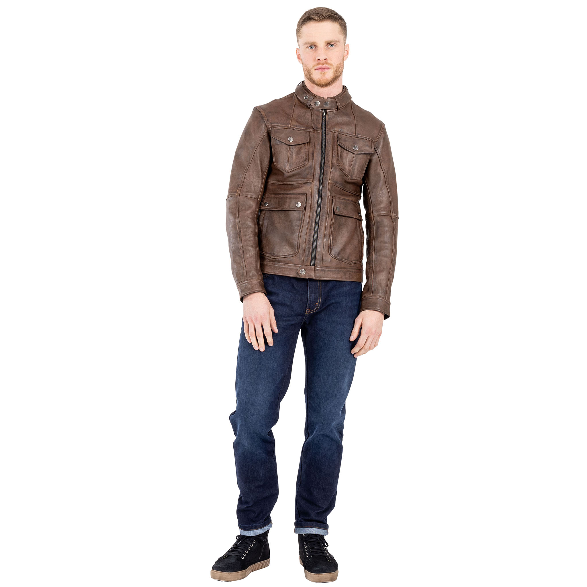 John Doe-Drifter Lederjacke braun XL-1000331999006011