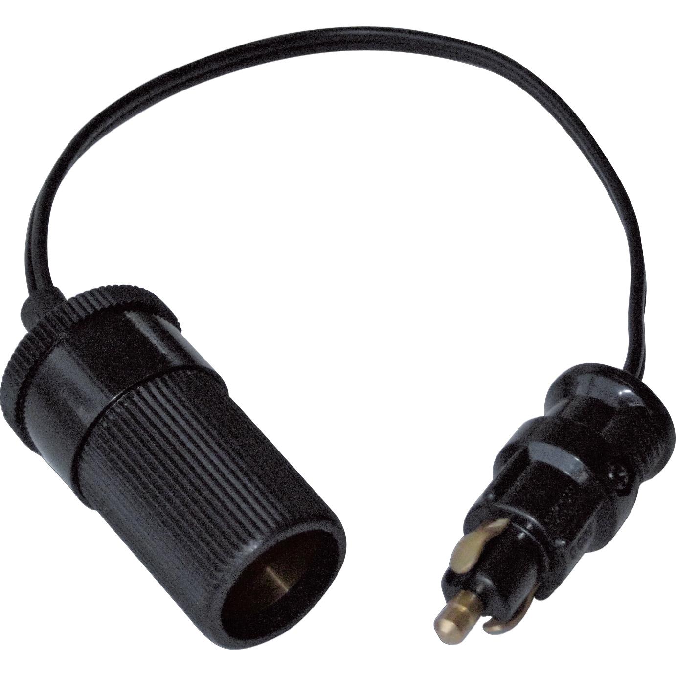 Baas Bikeparts Adapter DIN-Stecker Ø12mm zu ZIG-Dose Ø21mm BA14 mit Kabel - Motorradzubehör - Multimedia