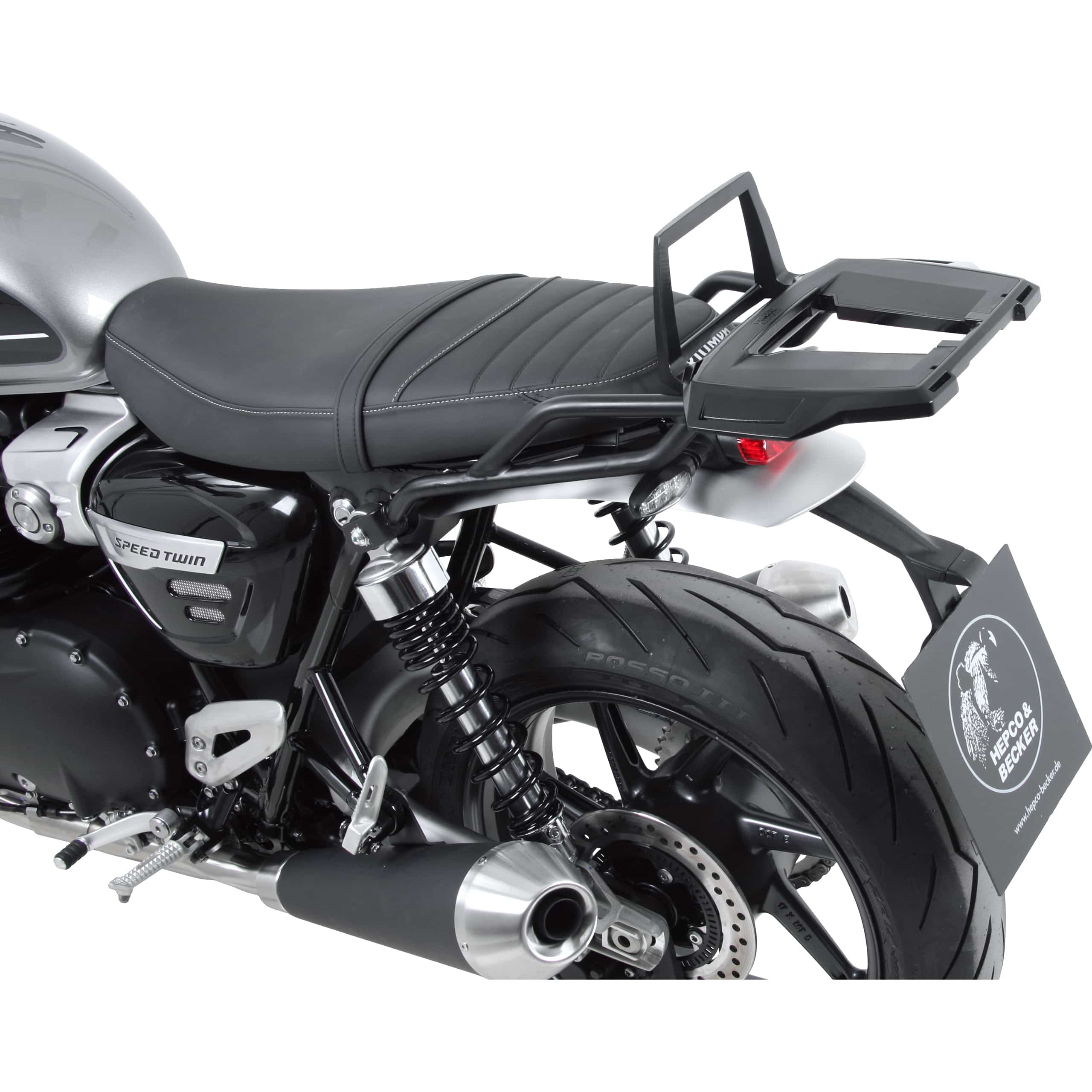 Hepco & Becker Gepäckbrücke Alurack schwarz für Speed Twin 1200 2019-2021 - Motorradzubehör - Motorradgepäck