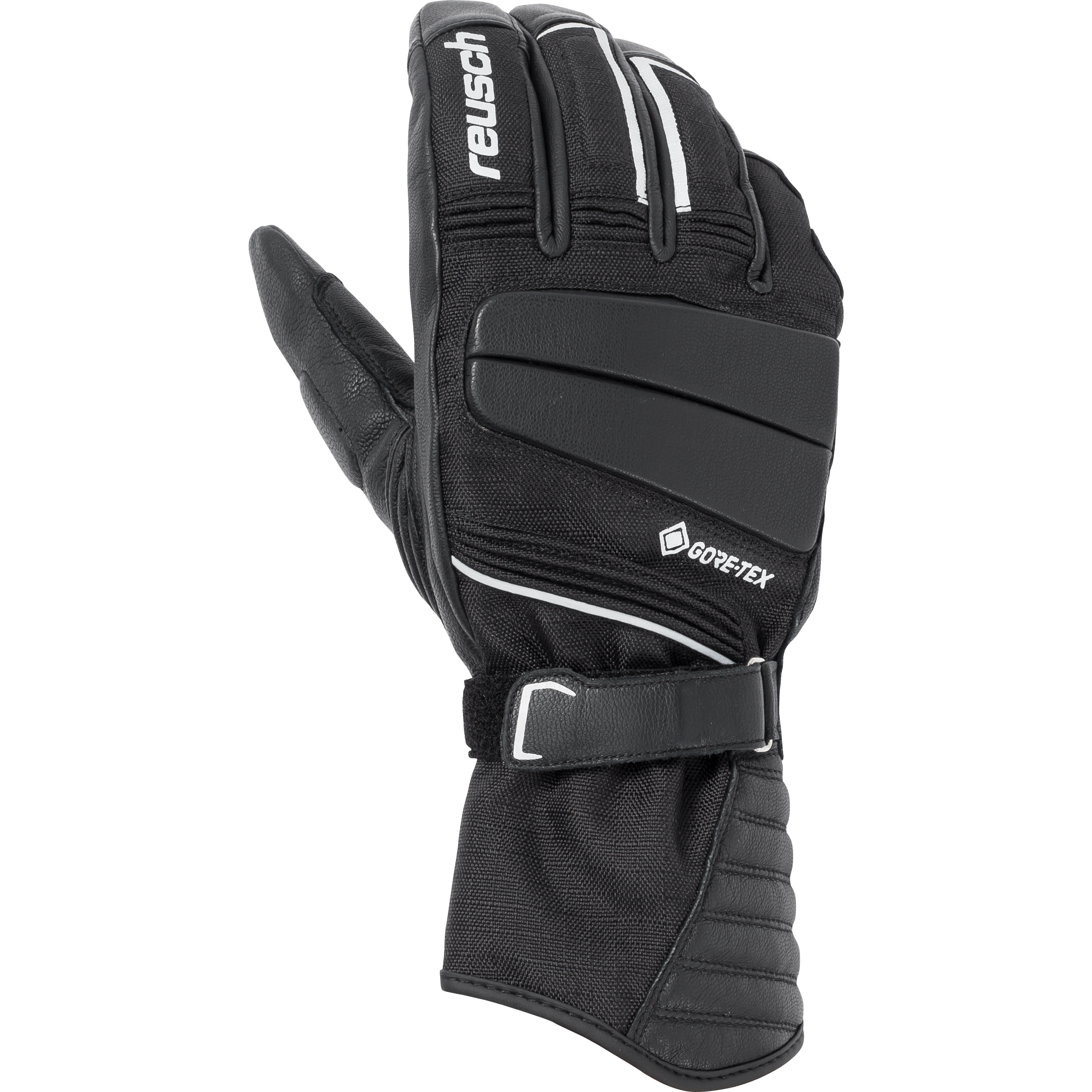 Reusch Outrider Gore-Tex Leather/Fabric Gloves, Long, Black