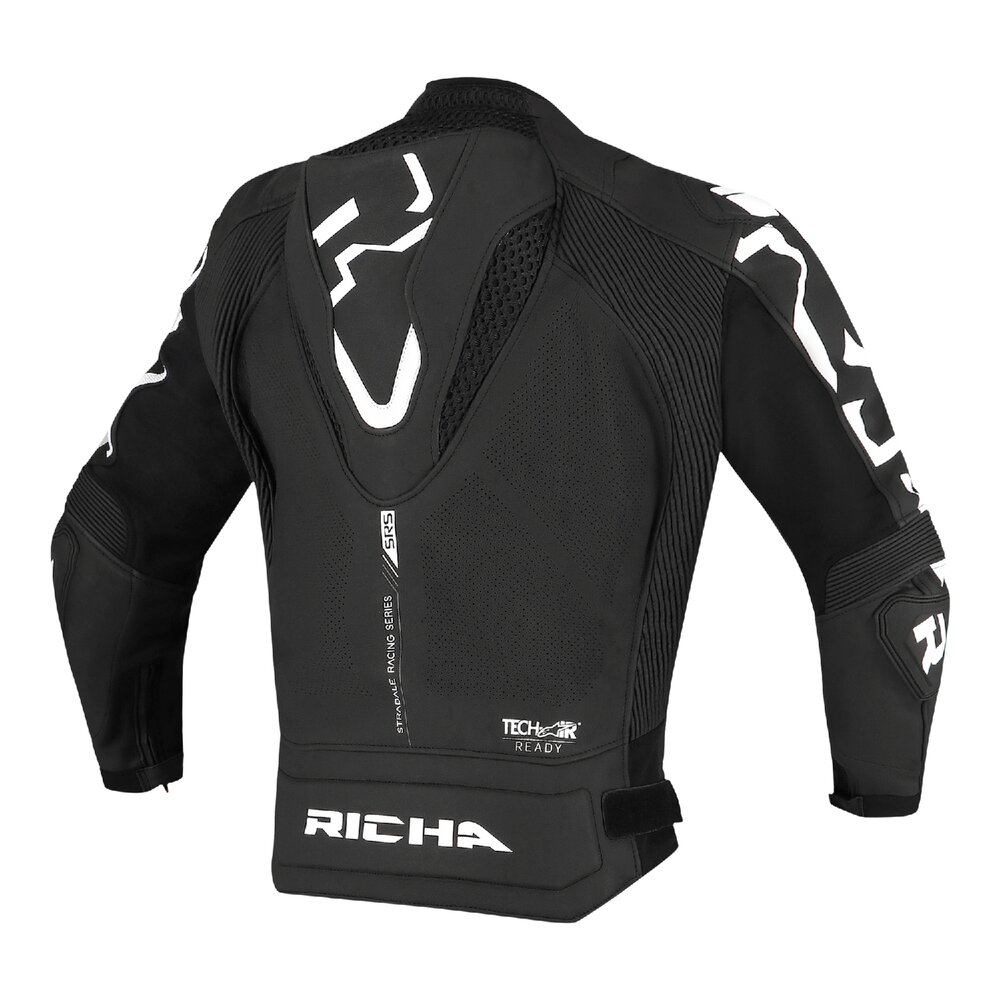 Richa-Stradale Lederjacke schwarz/weiß 46-0001831002031304