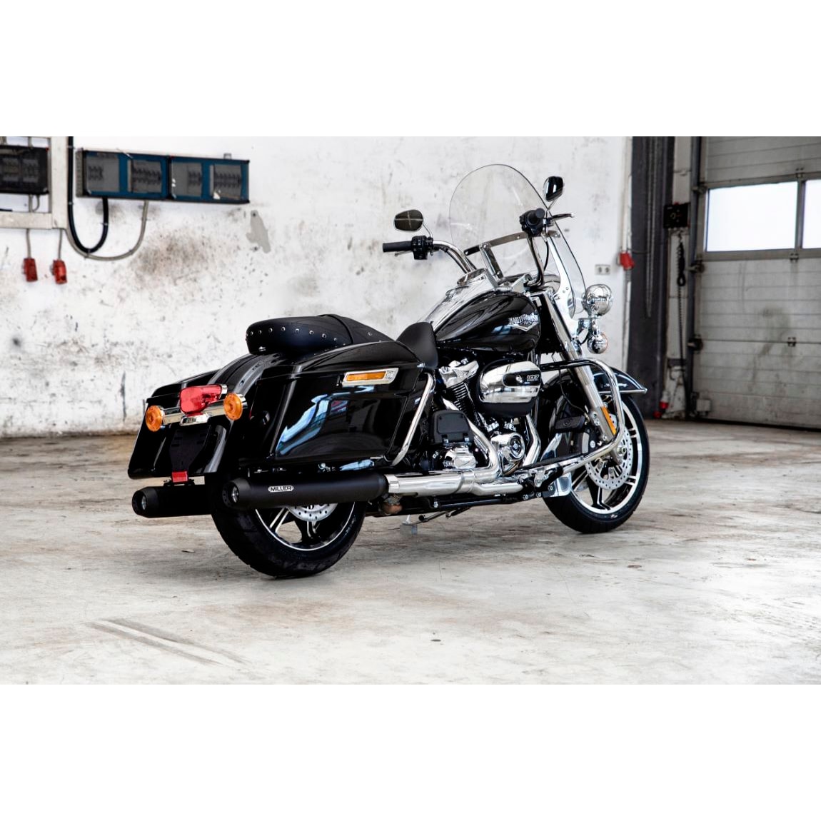 Miller Exhaust Auspuff Paar Tapered schwarz/schwarz für Touring 2021-2024 - Motorradteile & Ersatzteile - Auspuff