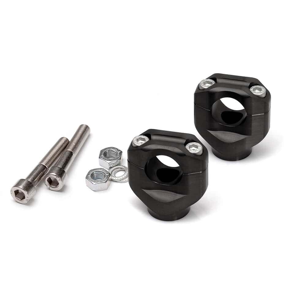 LSL Lenkerklemmböcke Ø28,6mm universal schwarz 55mm - Motorradteile & Ersatzteile - Lenker, Griffe & Hebel