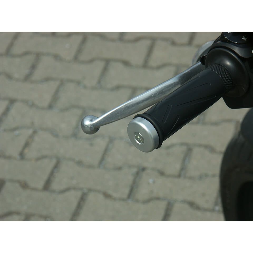 LSL Lenkerenden für 14mm Innen-Ø Flat Cap silber - Motorradteile & Ersatzteile - Lenker, Griffe & Hebel