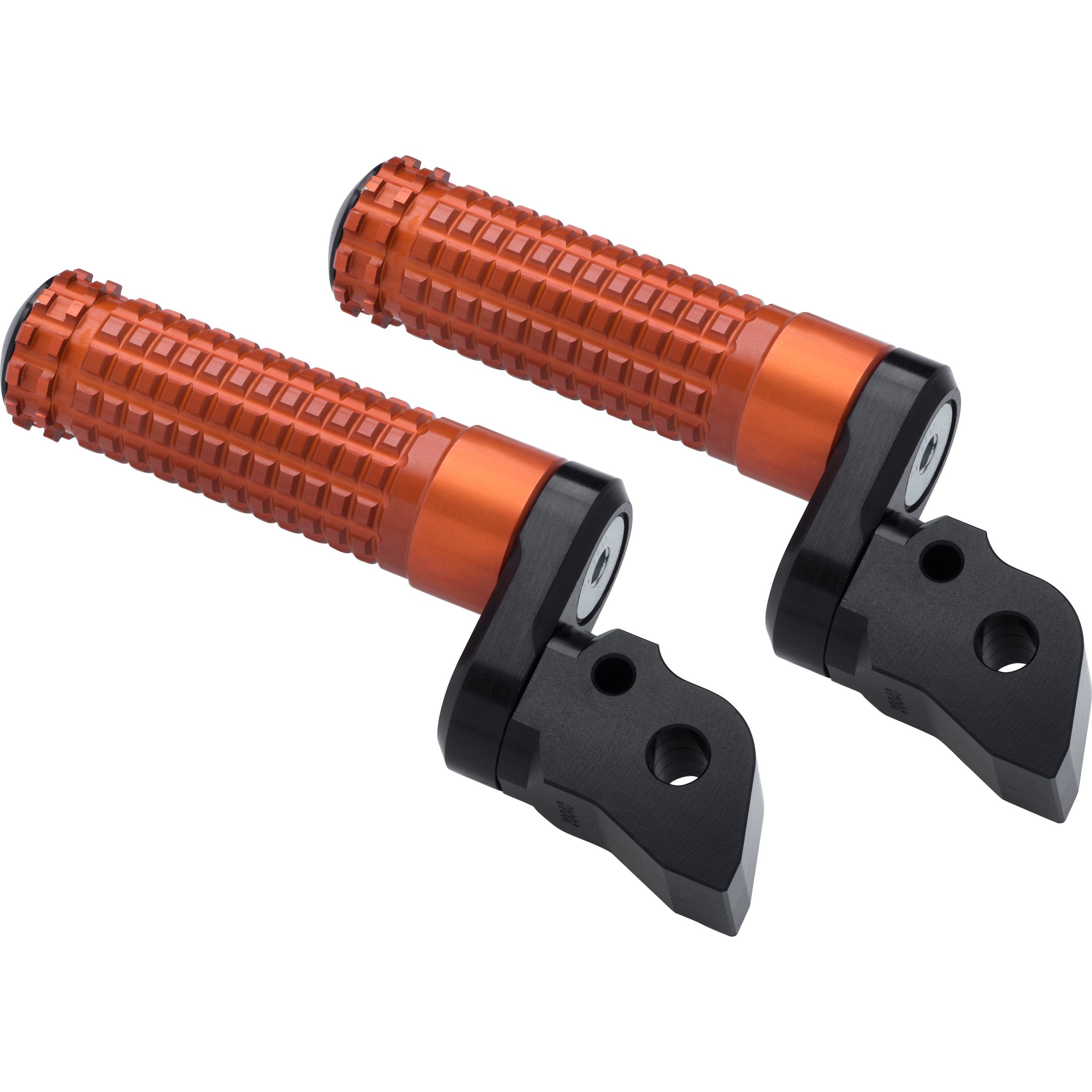 Mizu Fußrastenpaar Flex Race 22mm für Sozius schwarz/orange 20040 - Motorradteile & Ersatzteile - Fußrasten & Hebel