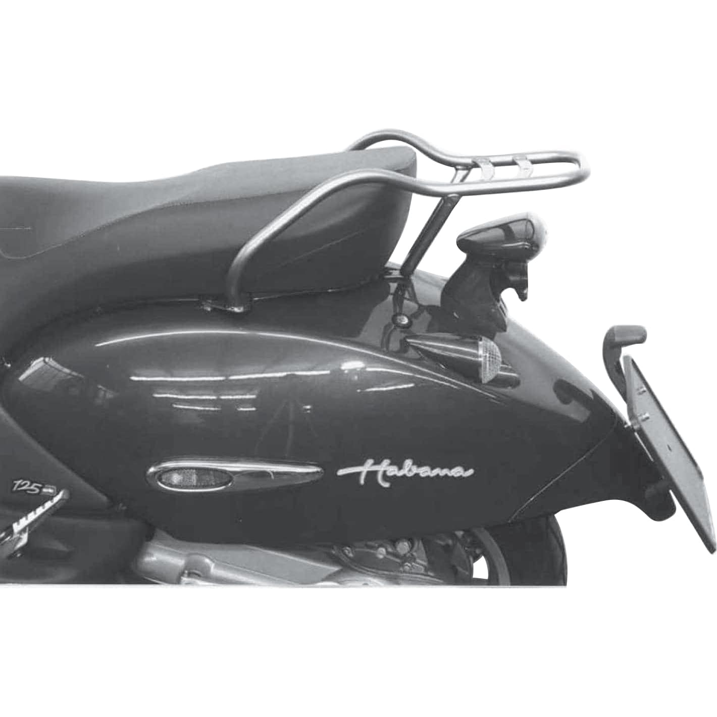 Hepco & Becker Rohrgepäckbrücke chrom für Aprilia Habana/Mojito 1999-2005 - Motorradzubehör - Motorradgepäck