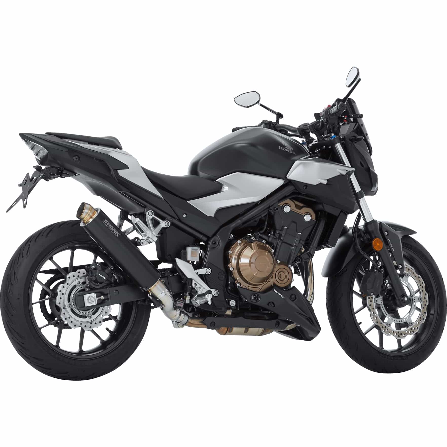 Shark exhaust SRC4 Échappement 2in1 noir pour Honda CB/CBR 500 F/R 2016