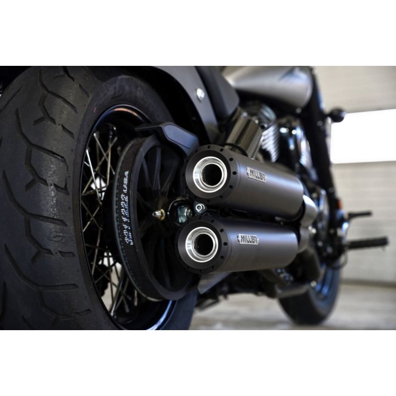 Miller Exhaust échappement standard paire noir pour Dark Horse/Bobber 2025-