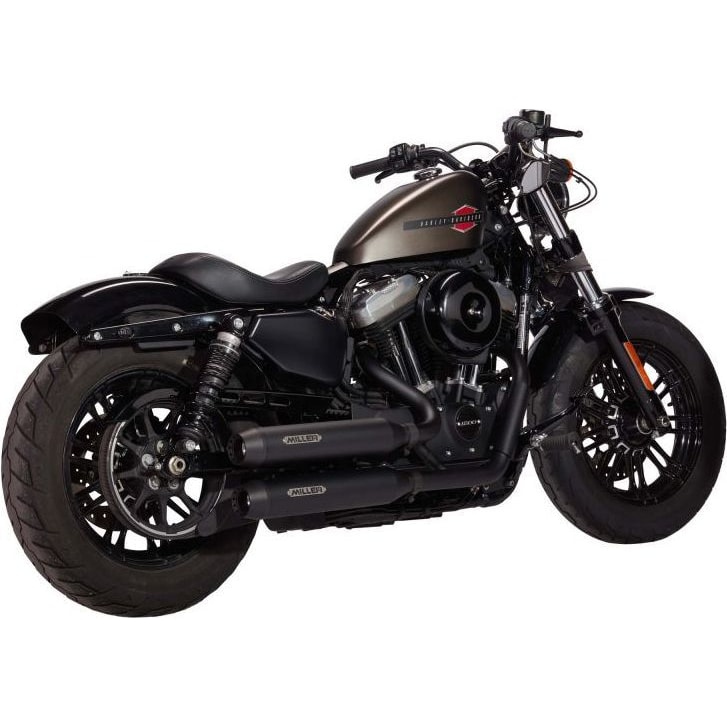 Miller Exhaust Auspuff Tapered straight 2-2 schwarz für Sportster 04-20 - Motorradteile & Ersatzteile - Auspuff