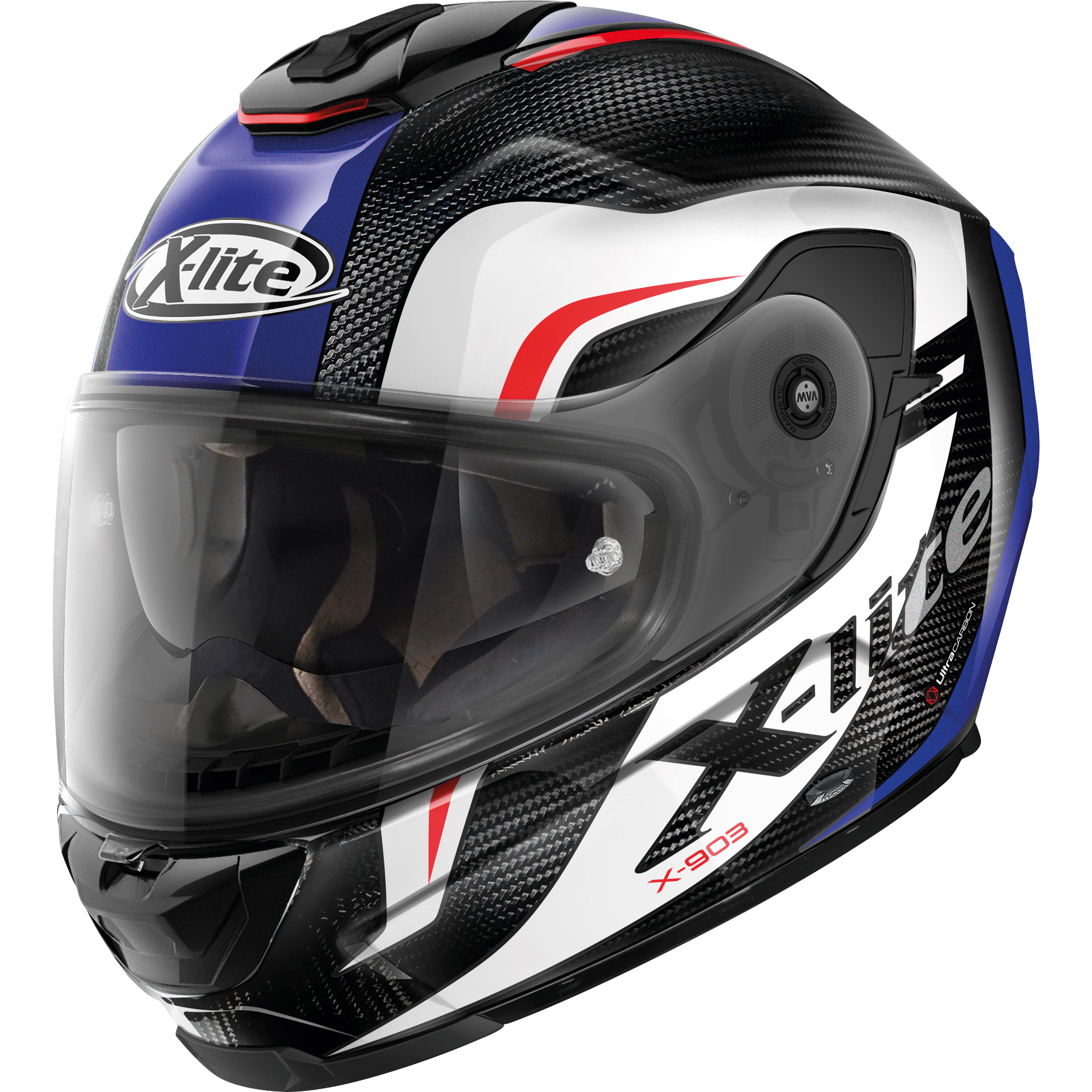 X-Lite X-903 n-com Ultra Carbon Maven red/white/blue #42 XS - Helme & Brillen - Motorradhelme