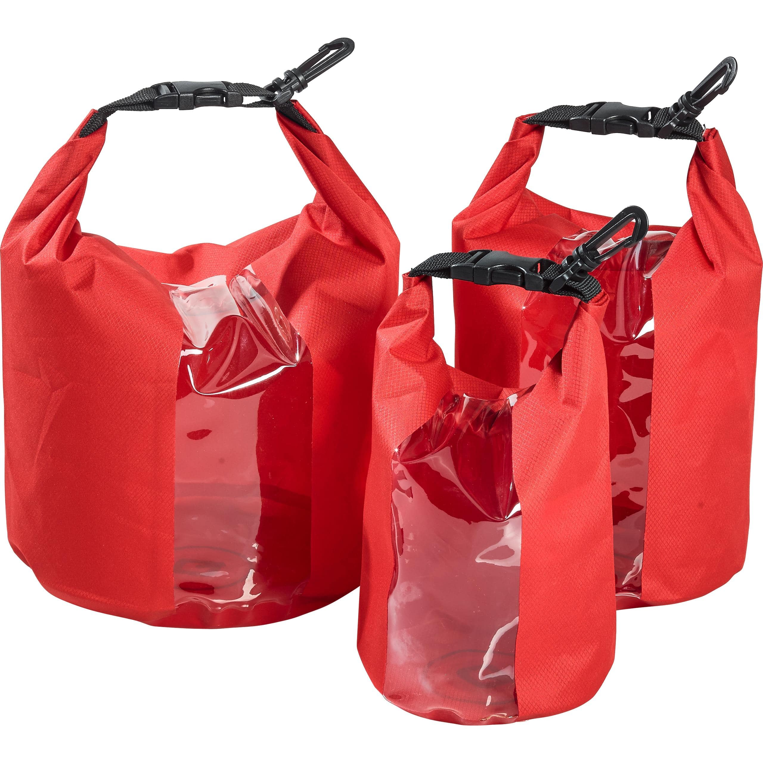 QBag-3er Set Innentaschen/Gepäckrollen 15 Liter Stauraum rot-5694051210001141