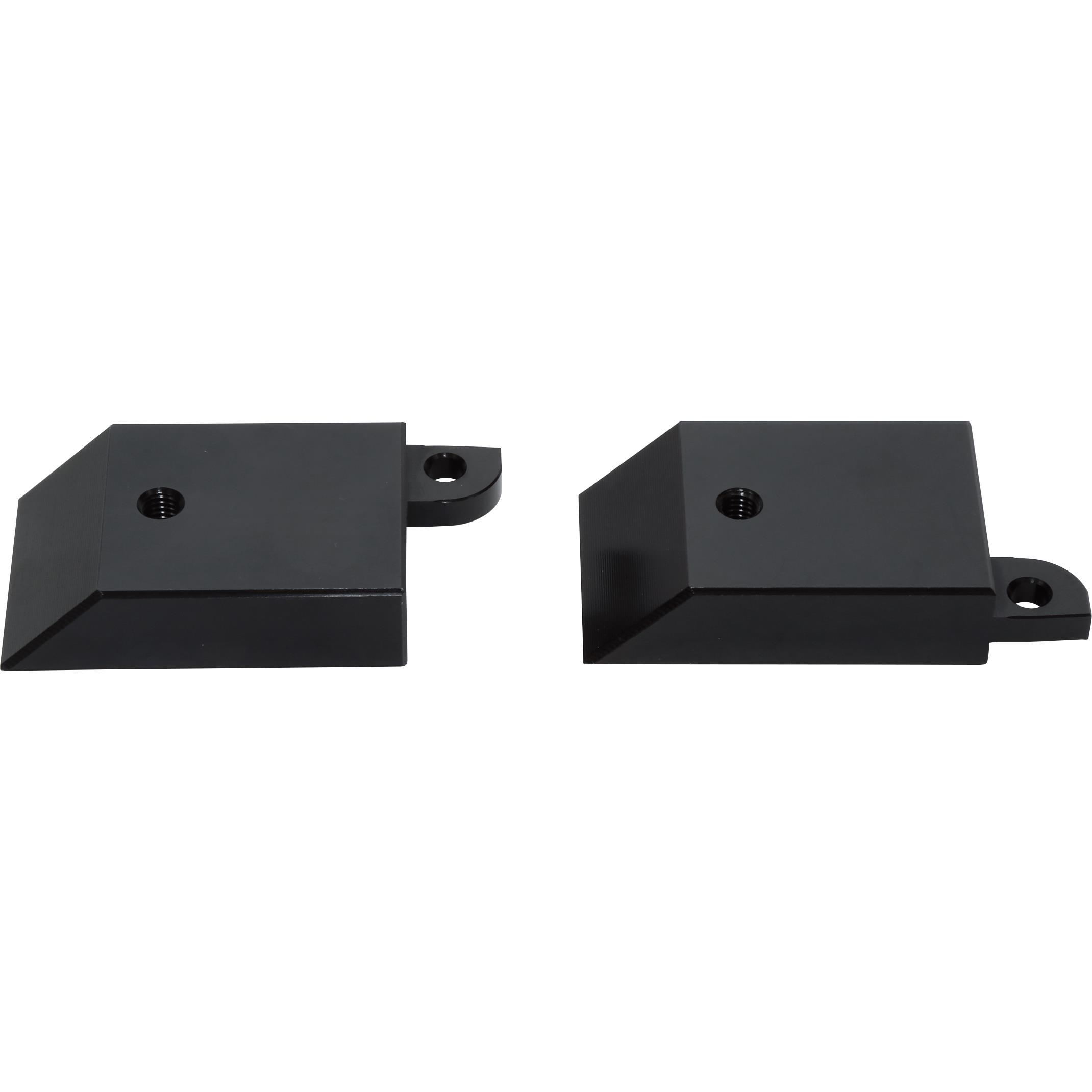 Highsider RS1 Universal-Lampenhalterpaar Alu ohne Schellen schwarz - Motorradteile & Ersatzteile - Beleuchtung
