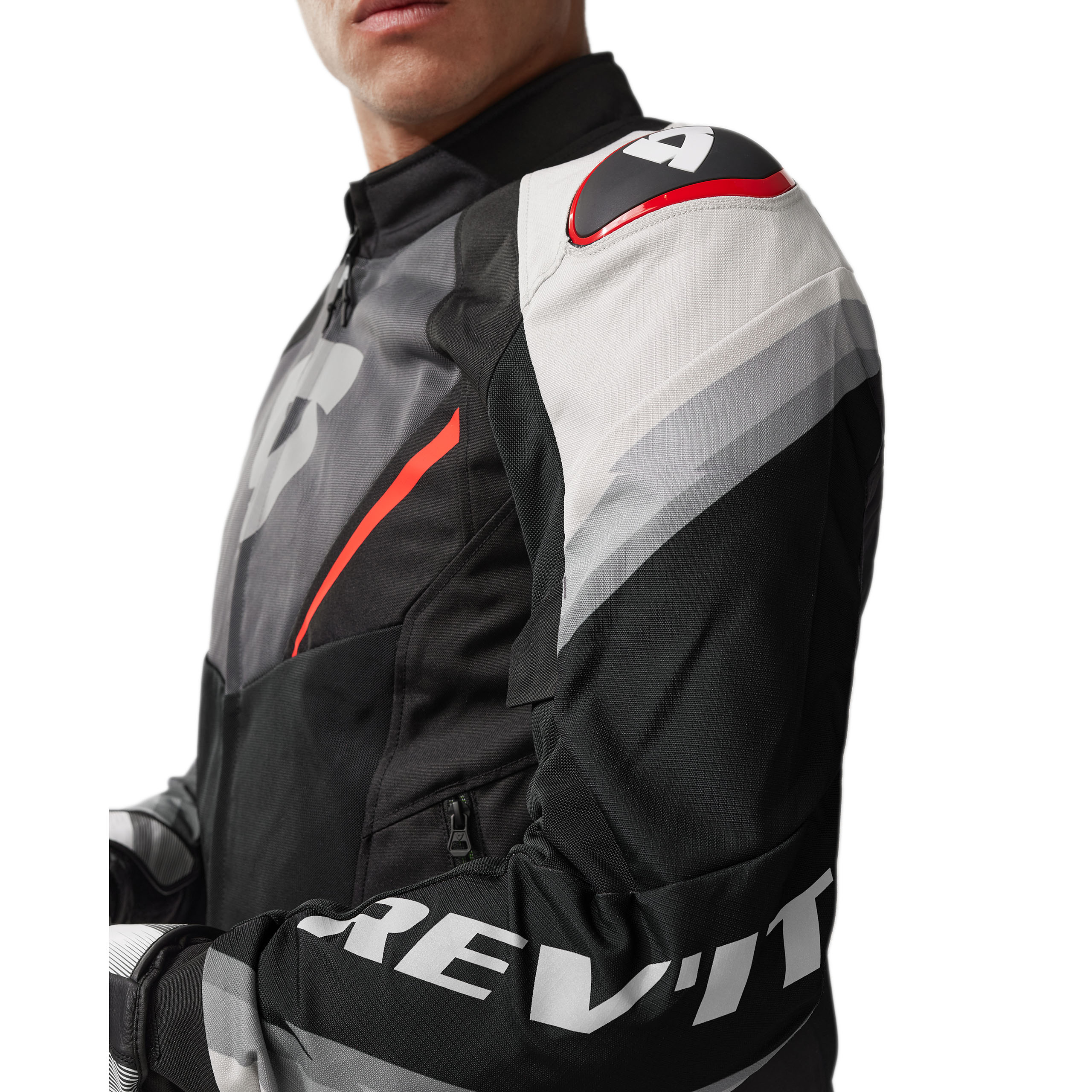 REV'IT!-Quantum 3 Air Textiljacke grau/rot XL-0000788999082011