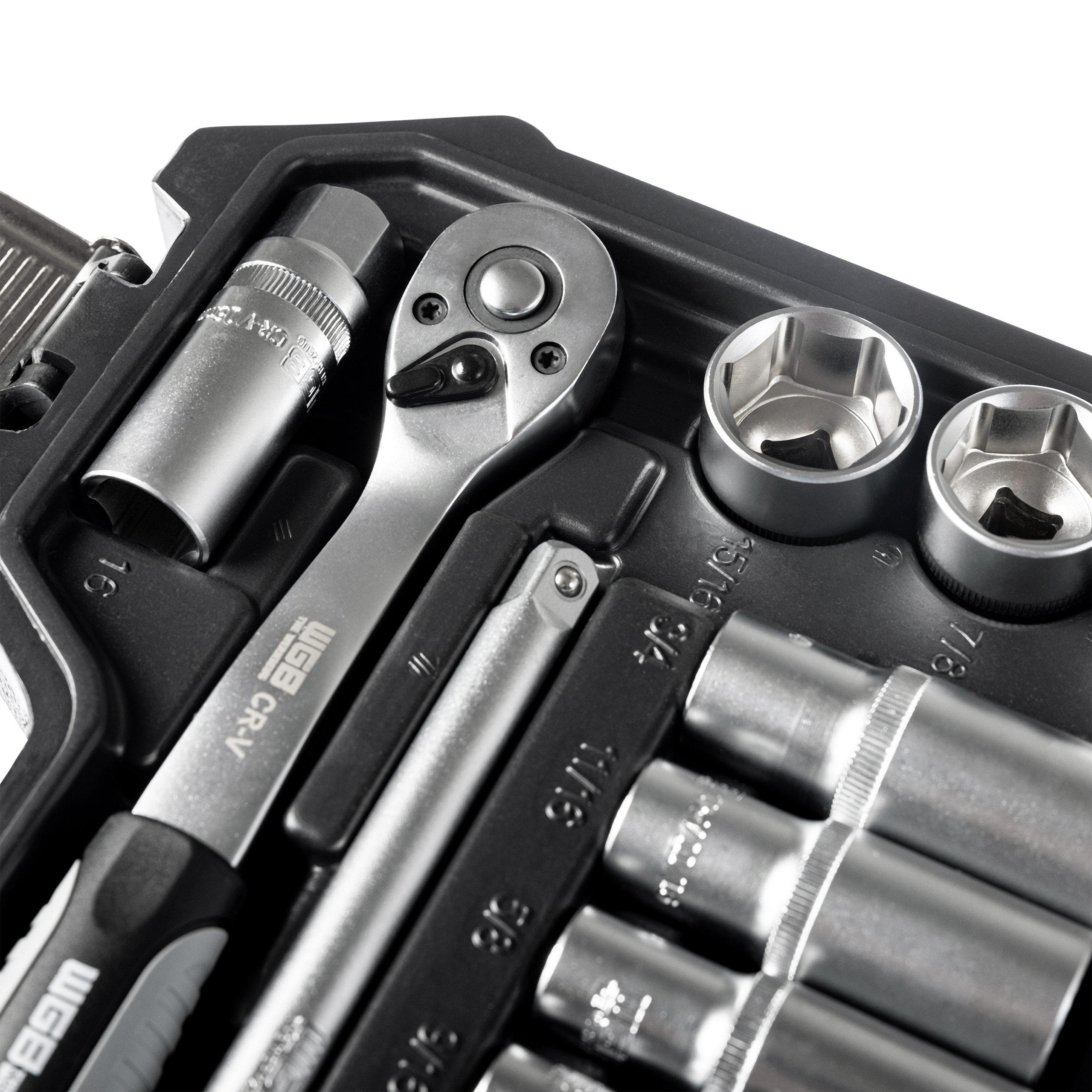 WGB-10mm (3/8") Steckschlüsselsatz Zoll 61-teilig-5753081158000291