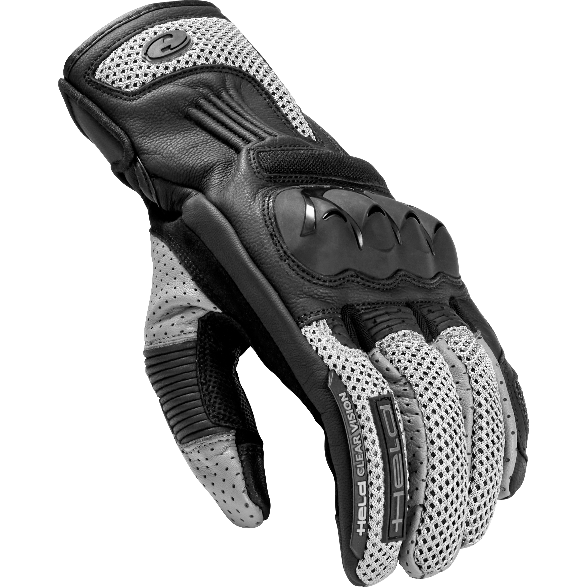 Held-Dune Leder-/Textilhandschuh kurz grau 12-3115331007007942