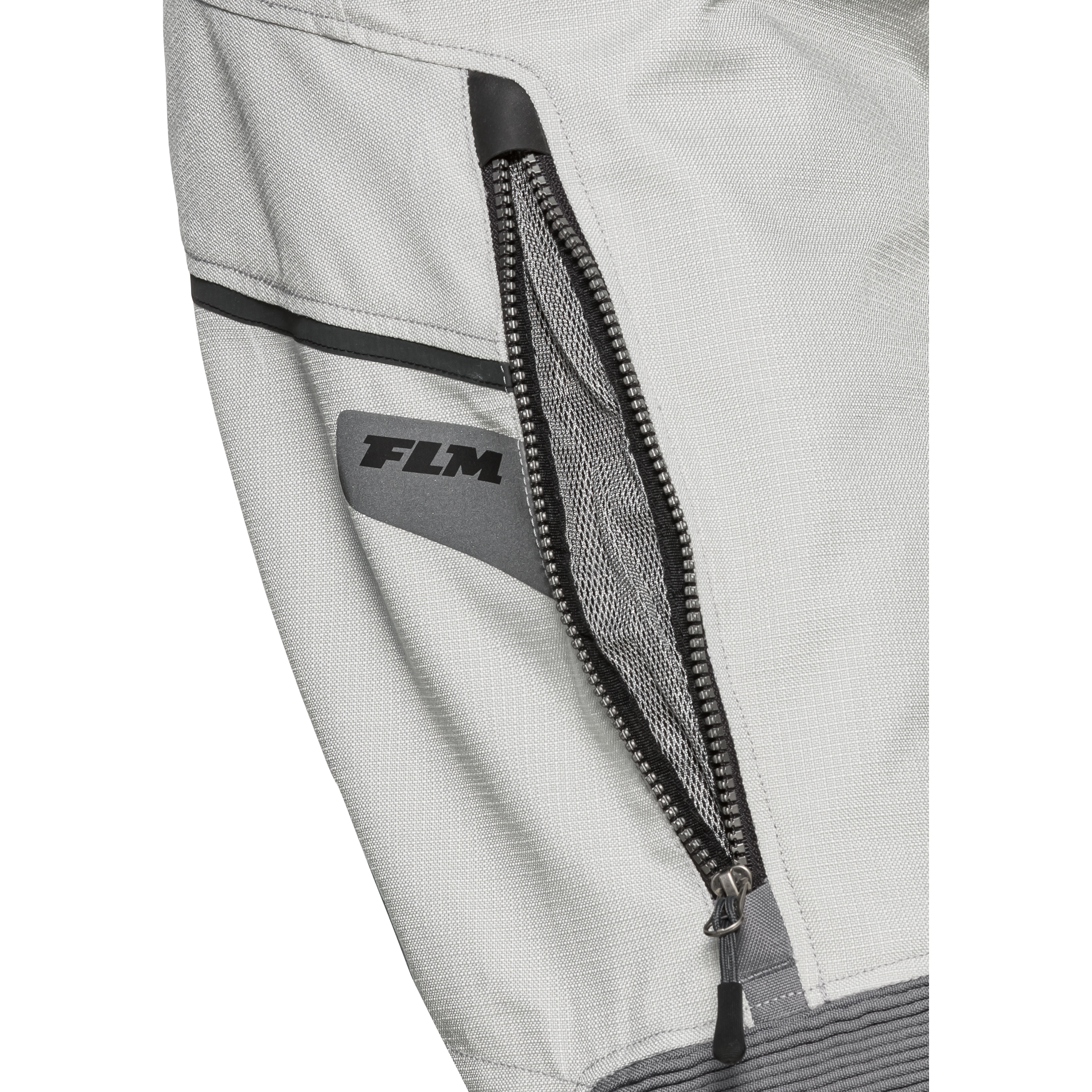 FLM-Touren Damen Leder-Textilhose 4.0 grau/schwarz L-2106481003007110