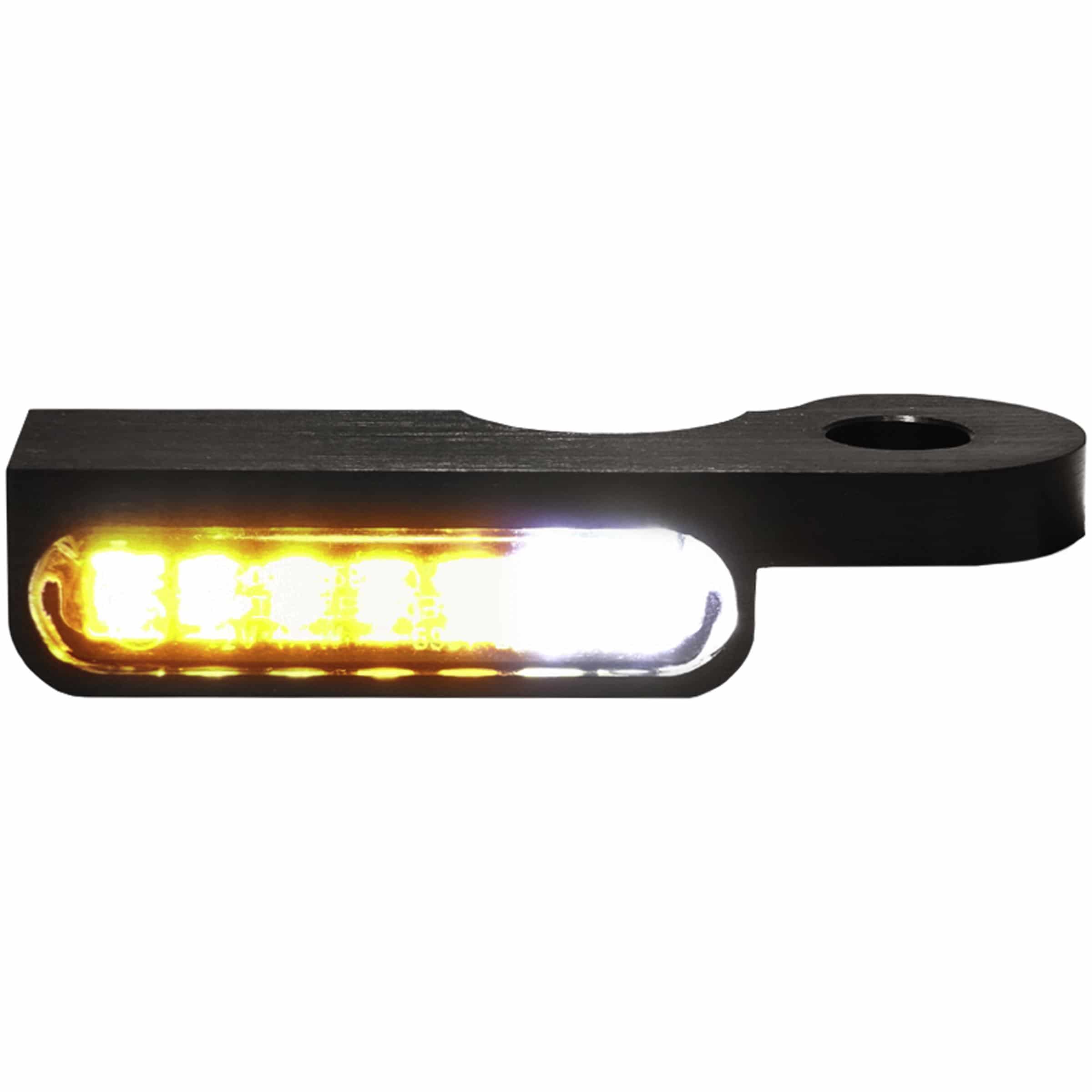 HeinzBikes LED Alu Blinker/Positionspaar für Harley Dyna 1996- schwarz - Motorradteile & Ersatzteile - Beleuchtung