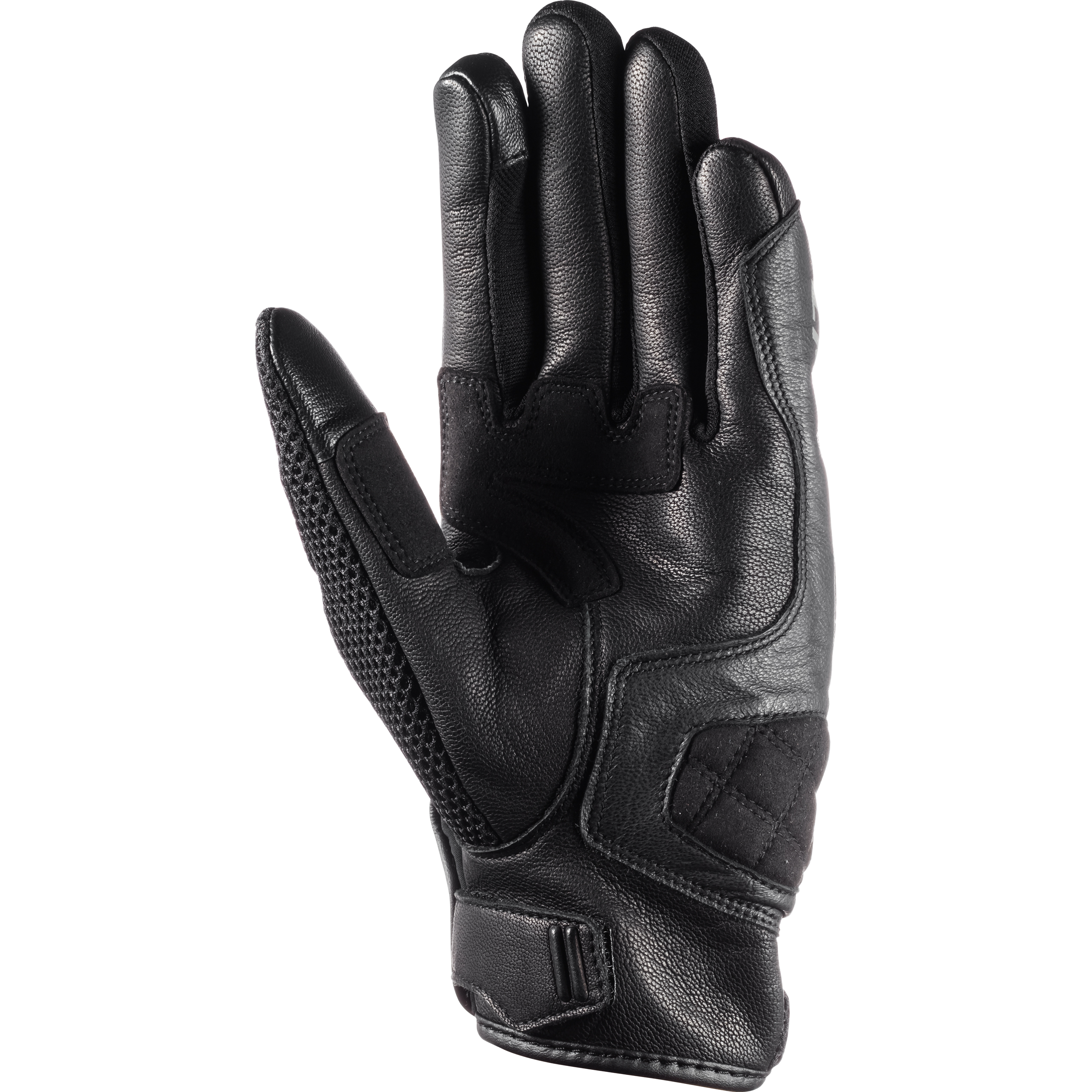 FLM-Ramair Leder/Textilhandschuh kurz schwarz 8-3114871007001934