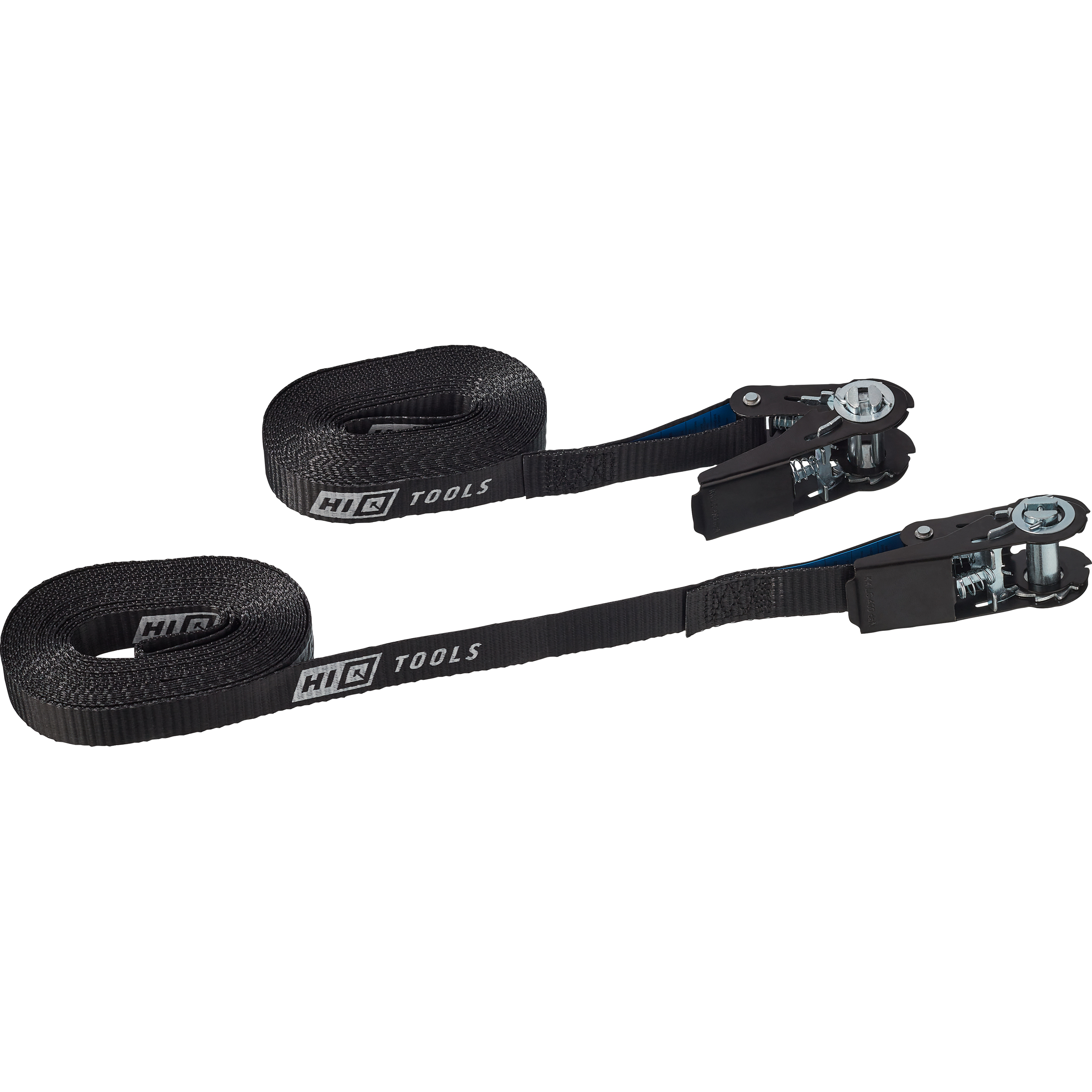 Hi-Q Tools 2x Spanngurt mit Ratsche schwarz einteilig 6 Meter LC800daN - Motorradzubehör - Transport