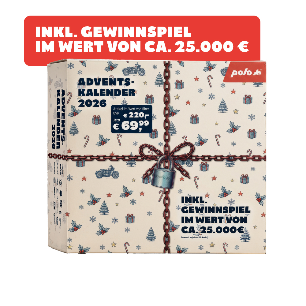 POLO Biker-Adventskalender DE 2026 - Motorradzubehör - Geschenkideen