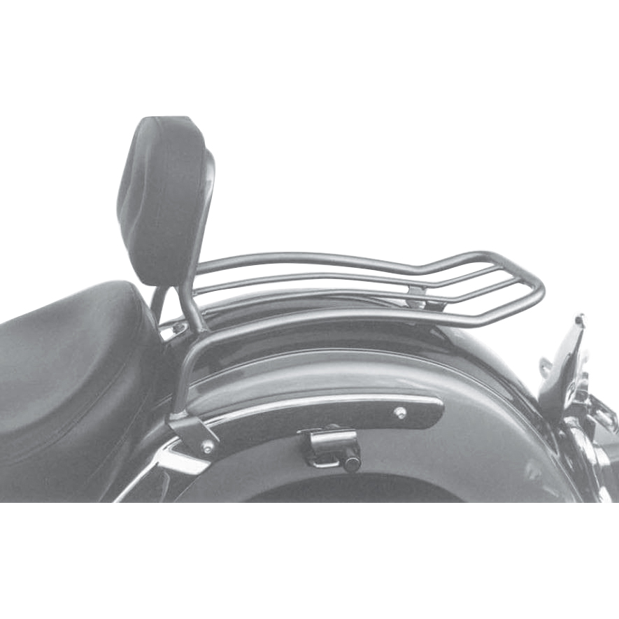 Hepco & Becker Solorack mit Rückenpolster chrom für Yamaha XVS 650 Drag Sta - Motorradzubehör - Motorradgepäck
