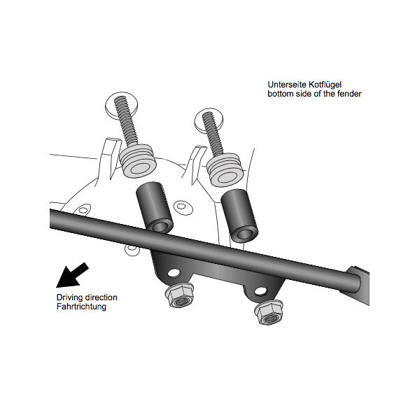 Hepco & Becker Halteset für Stützstreben 4226994 00 01 für 4210994 00 01 - Motorradzubehör - Motorradgepäck