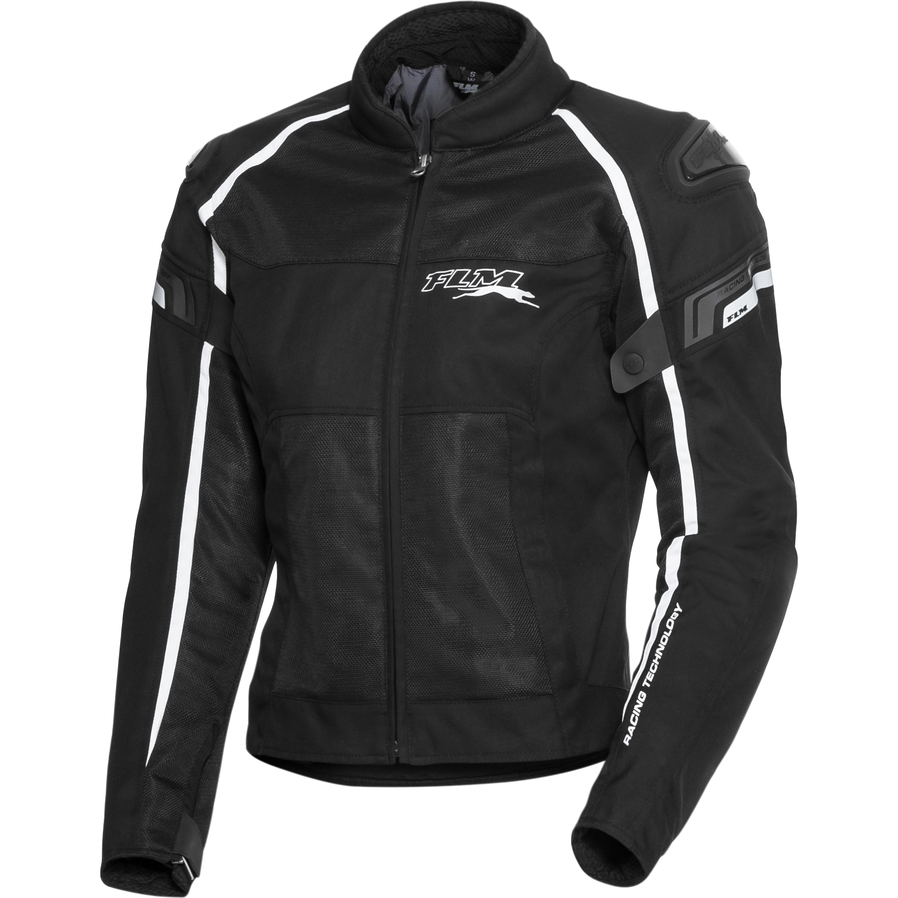 FLM Sports Textil Jacke 1.2 schwarz/weiß XL - Motorradbekleidung - Motorradbekleidung Herren