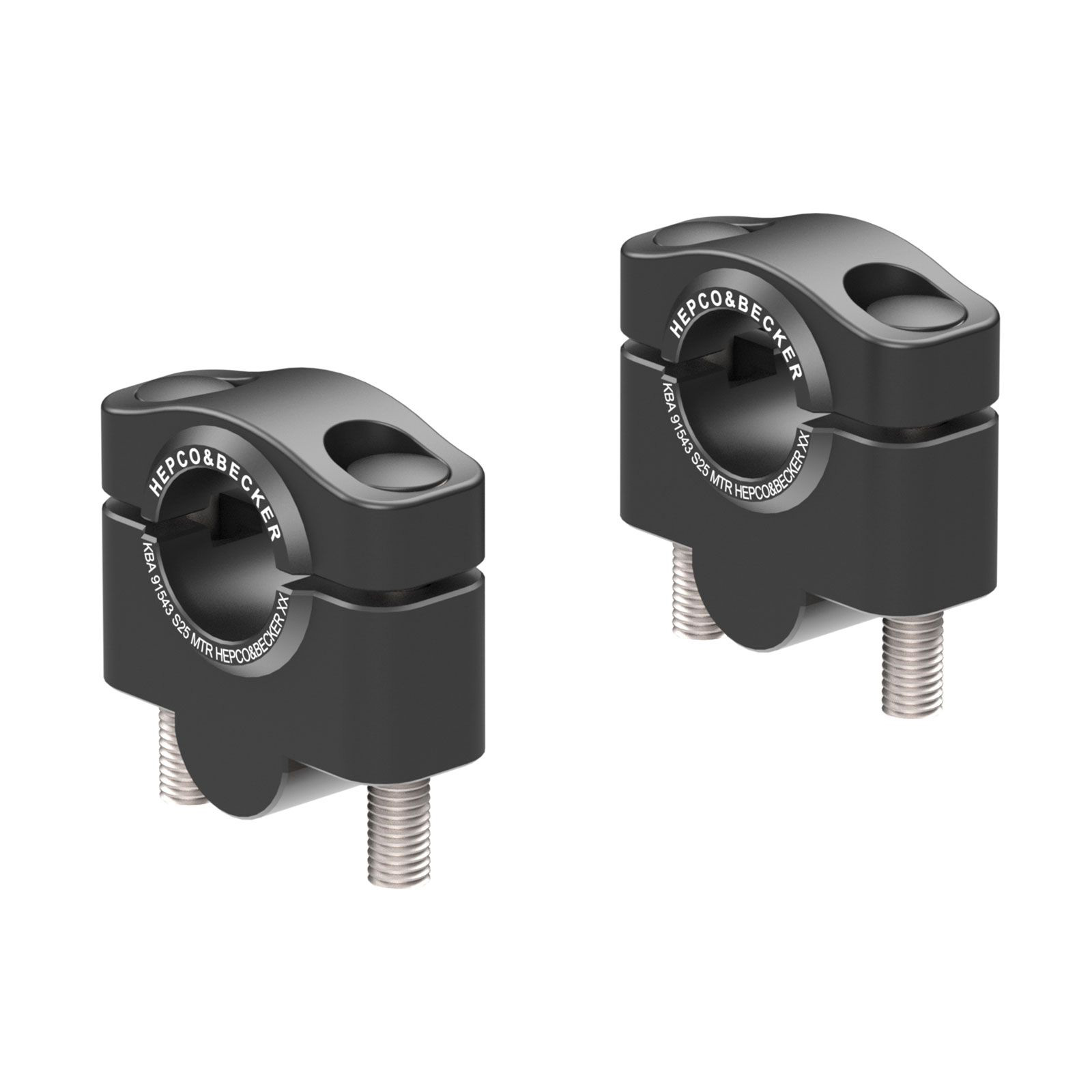 Hepco & Becker handlebar riser 25mm silver for KLZ 1000 Versys 2012-2014