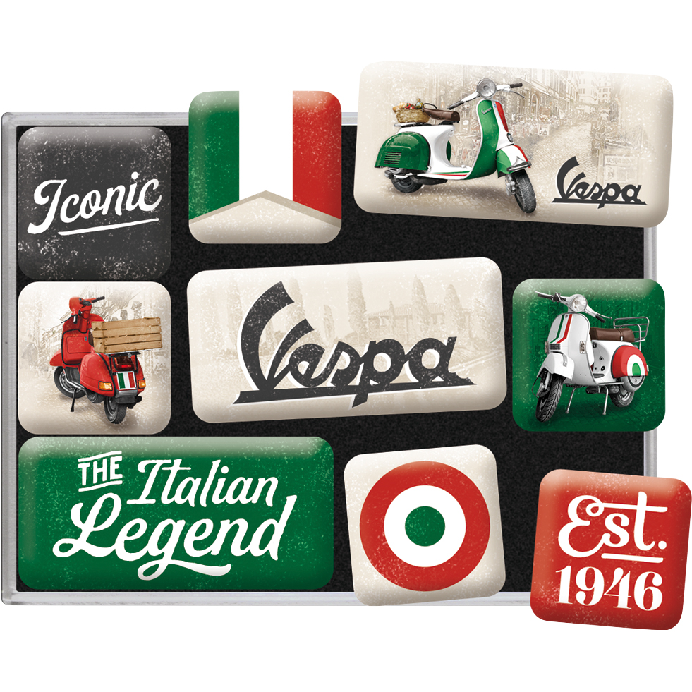 Nostalgic-Art-Magnet-Set Vespa - Italian Legend-5743271207000228