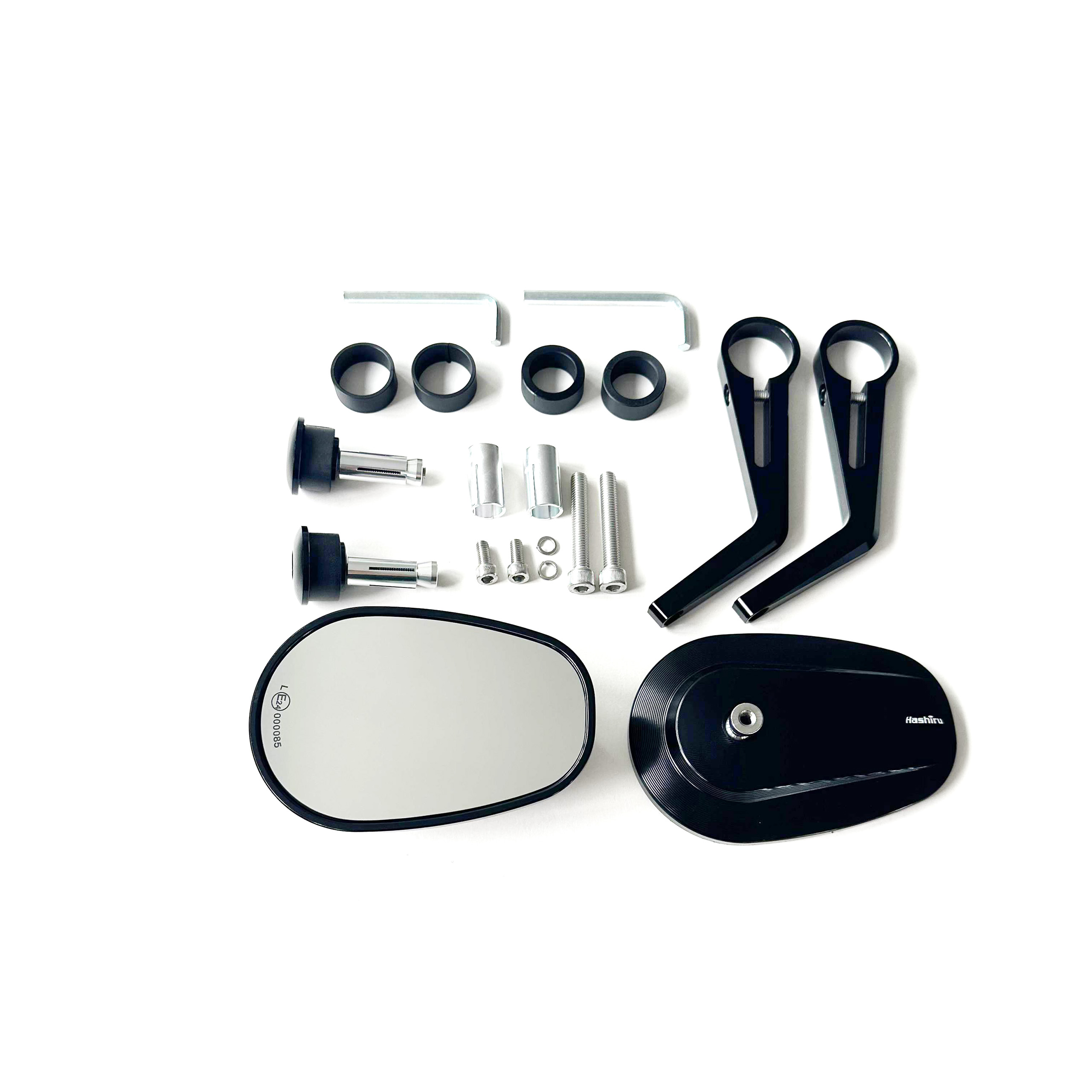 Hashiru-Lenkerendenspiegelpaar Horizon oval CNC 13-18mm+22-30mm-0001344112000000