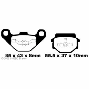 Hi-Q Bremsbeläge organisch FA251 85/55,5x43/37x8/10mm - Motorradteile & Ersatzteile - Bremsen