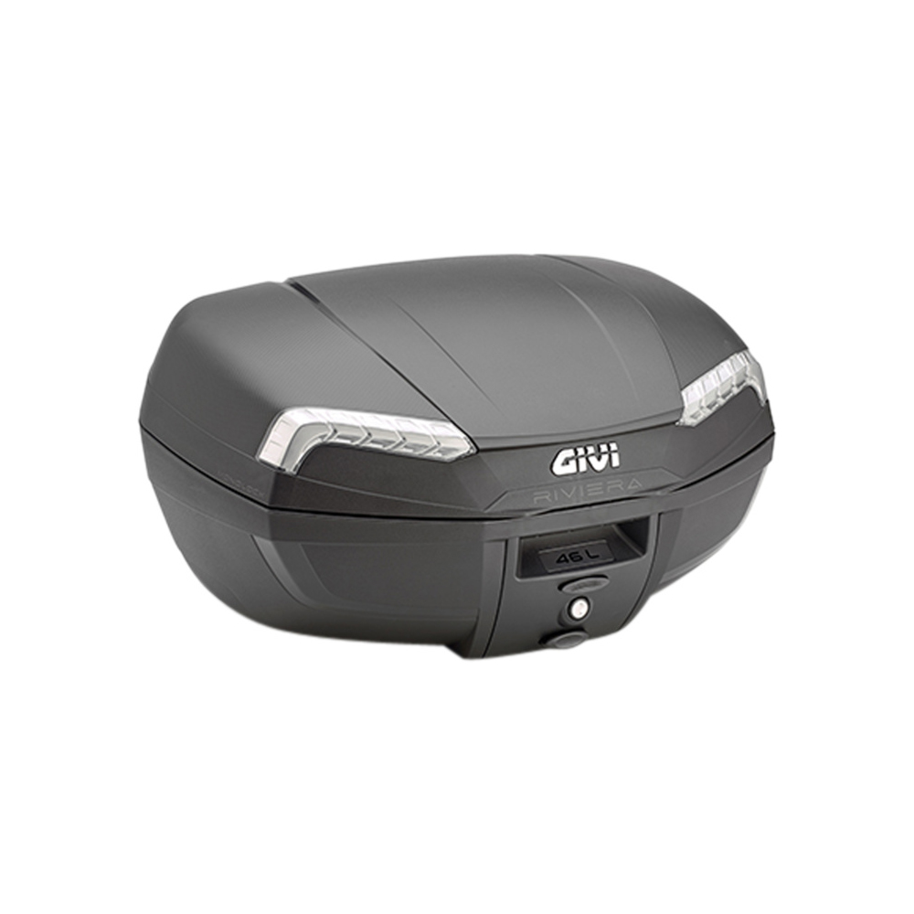Givi-Topcase Monolock® Riviera 46 Liter E46NT2 mit silbernen Blen-5751261194000002