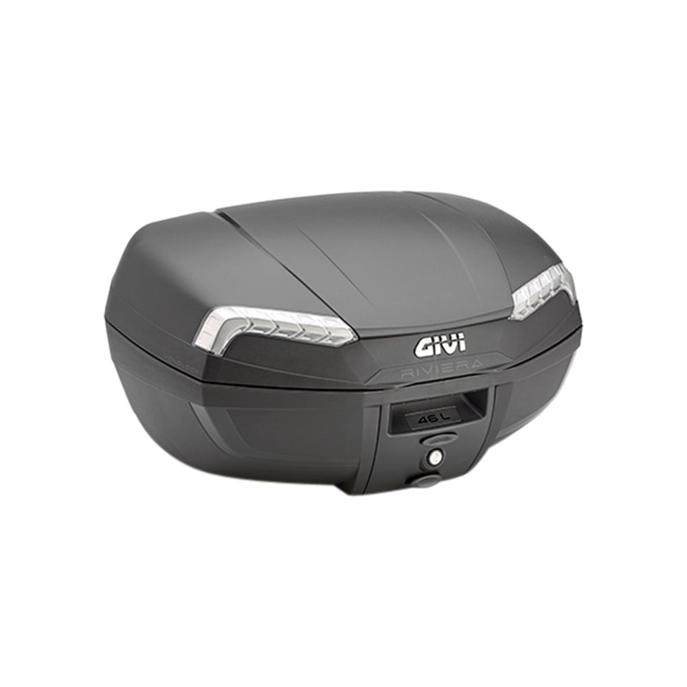 Givi Topcase Monolock® Riviera 46 Liter E46NT2 mit silbernen Blen - Motorradzubehör - Motorradgepäck