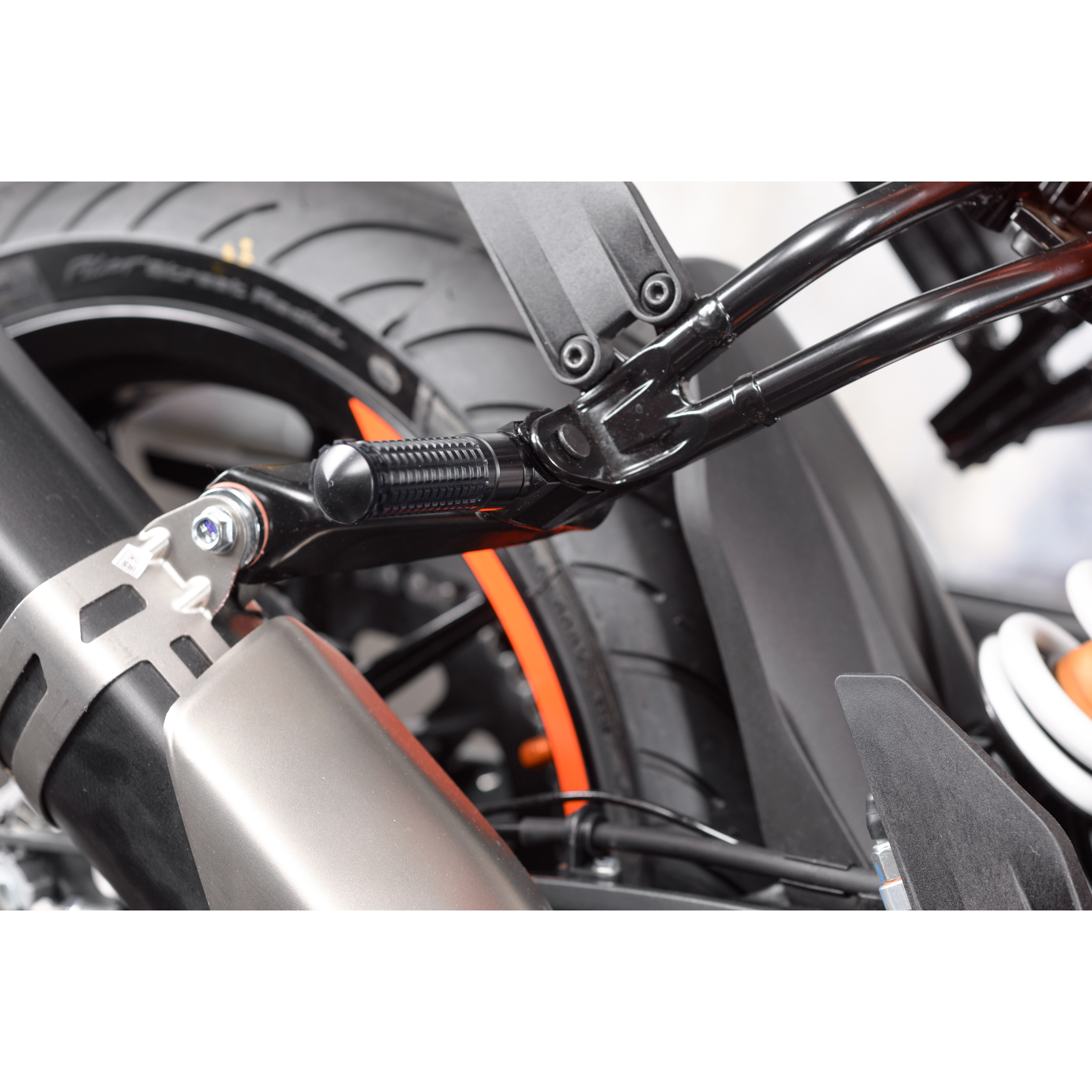Mizu Fußrastenpaar Race für Sozius schwarz/schwarz 20040 - Motorradteile & Ersatzteile - Fußrasten & Hebel